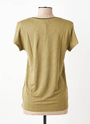 Tricou guler în v mâneci scurte verde FREEMAN T.PORTER femeie