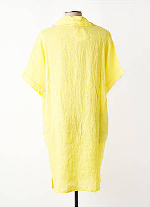 Rochie midi mâneci scurte mâneci scurte galben MARIE ILE DE RE femeie