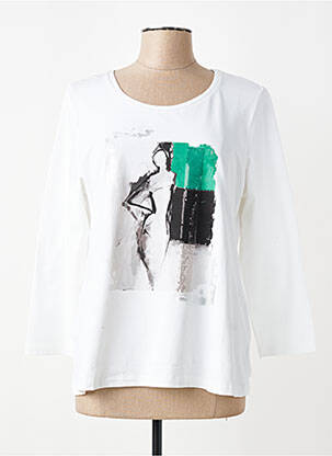 Tricou mâneci 3/4 mâneci 3/4 alb SIGNE NATURE femeie