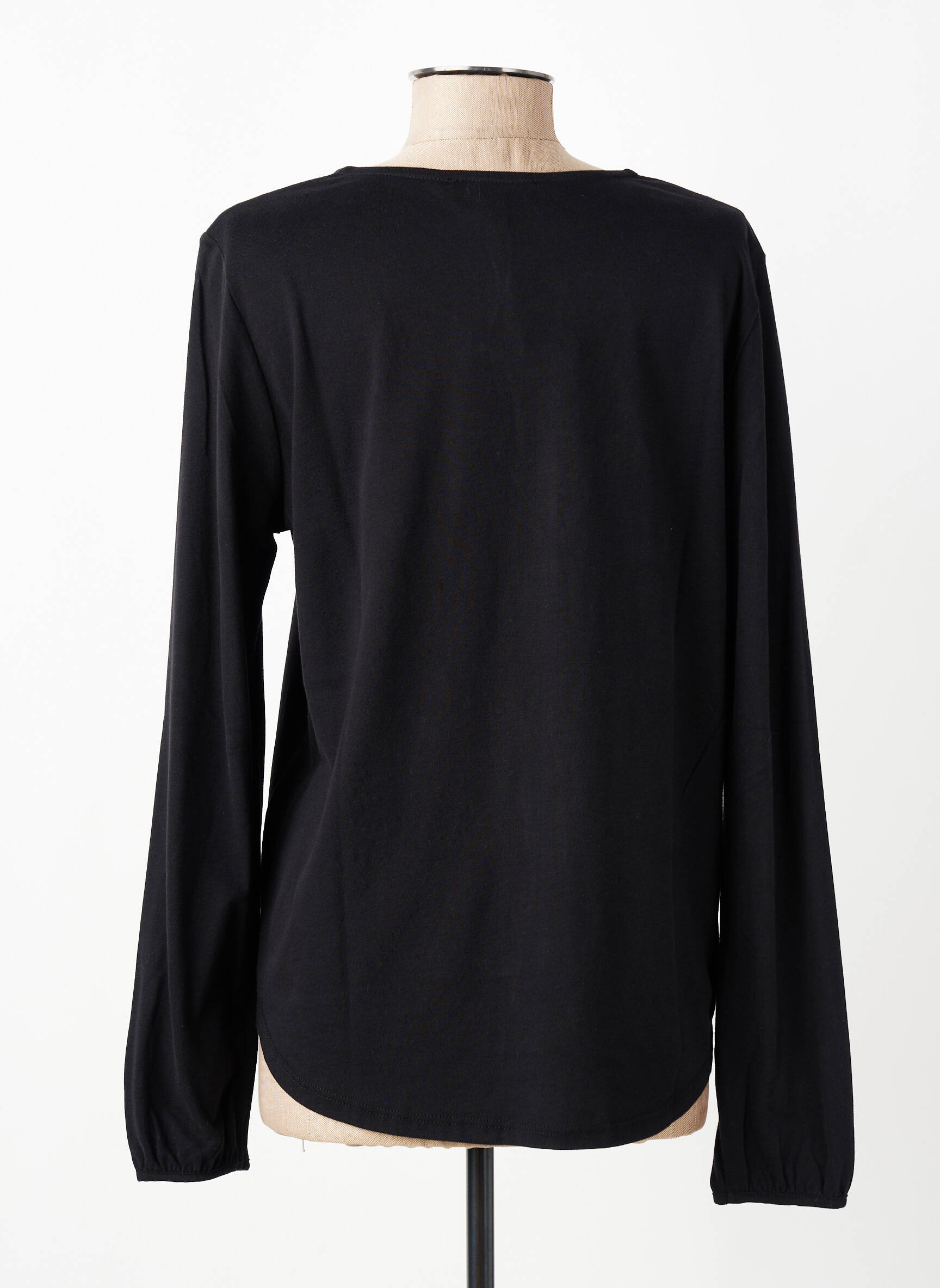 Tricou mâneci lungi mâneci lungi negru ANDAM femeie