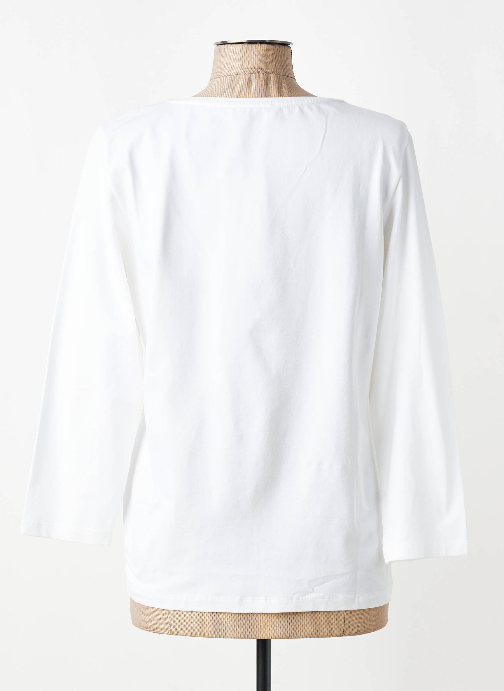 Tricou mâneci 3/4 mâneci 3/4 alb SIGNE NATURE femeie
