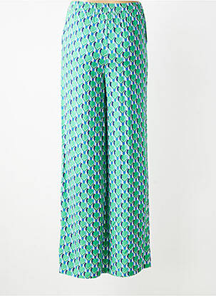 Pantalon larg țesătură poplin mărime normală verde LA VIE EST BELLE femeie