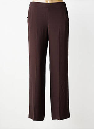 Pantalon drept țesătură crep mărime normală maro IMPERIAL femeie