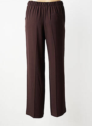 Pantalon drept țesătură crep mărime normală maro IMPERIAL femeie