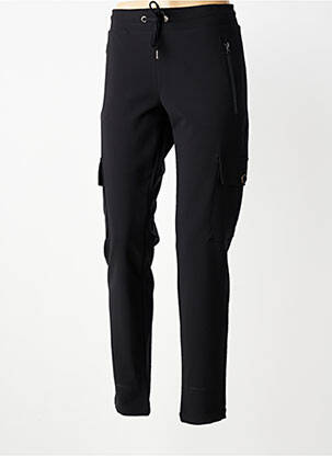 Pantalon cargo țesătură poplin mărime normală negru PARA MI femeie