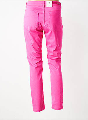 Pantalon slim țesătură poplin mărime normală roz PARA MI femeie