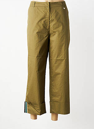 Pantalon 7/8 țesătură poplin mărime normală verde LOLA CASADEMUNT femeie