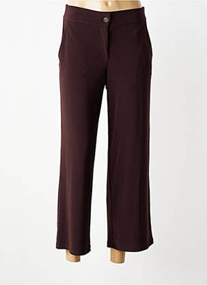 Pantalon 7/8 elasticitate mărime normală maro ANDAM femeie