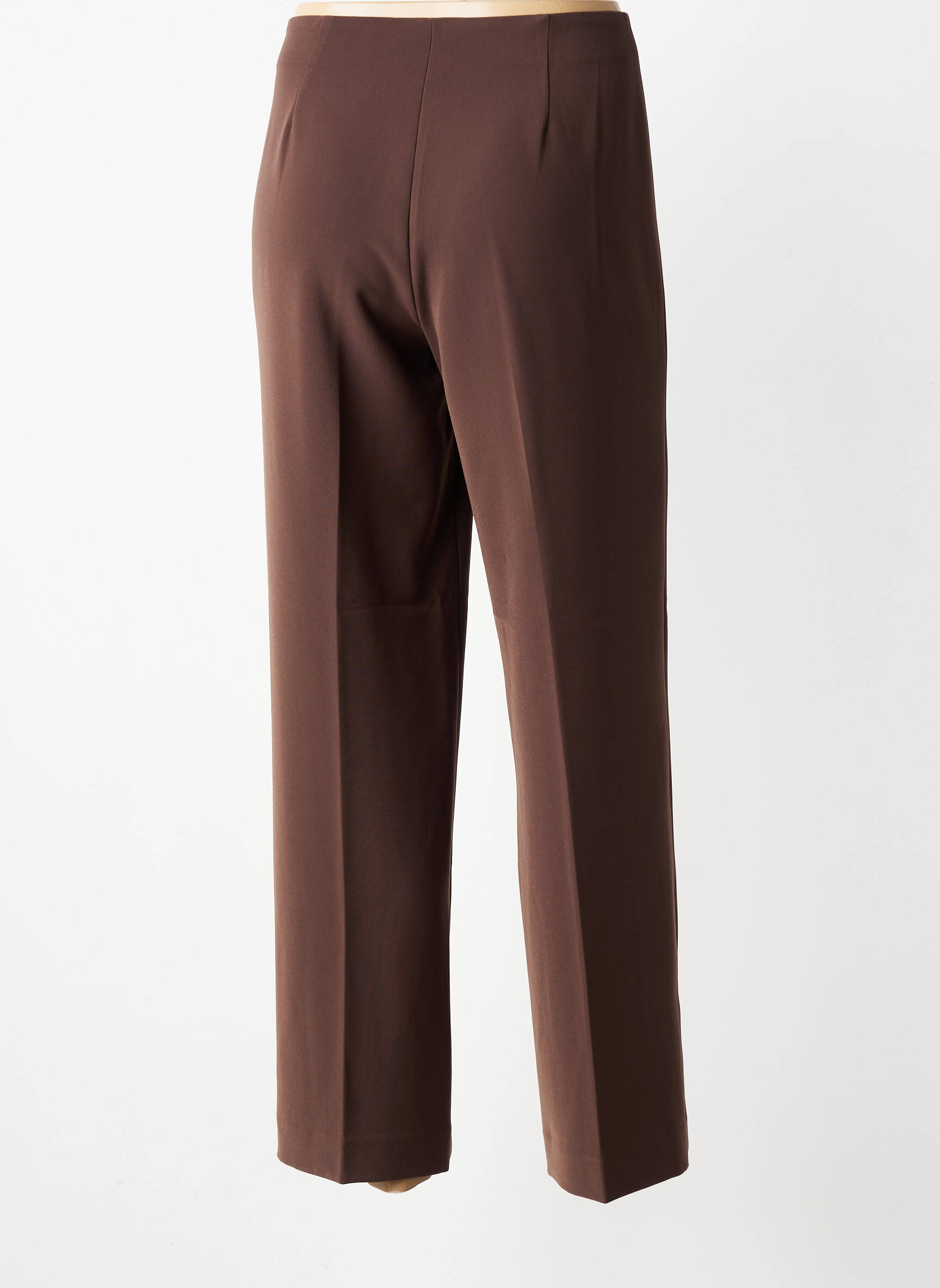 Pantalon drept elasticitate mărime normală maro INDI & COLD femeie