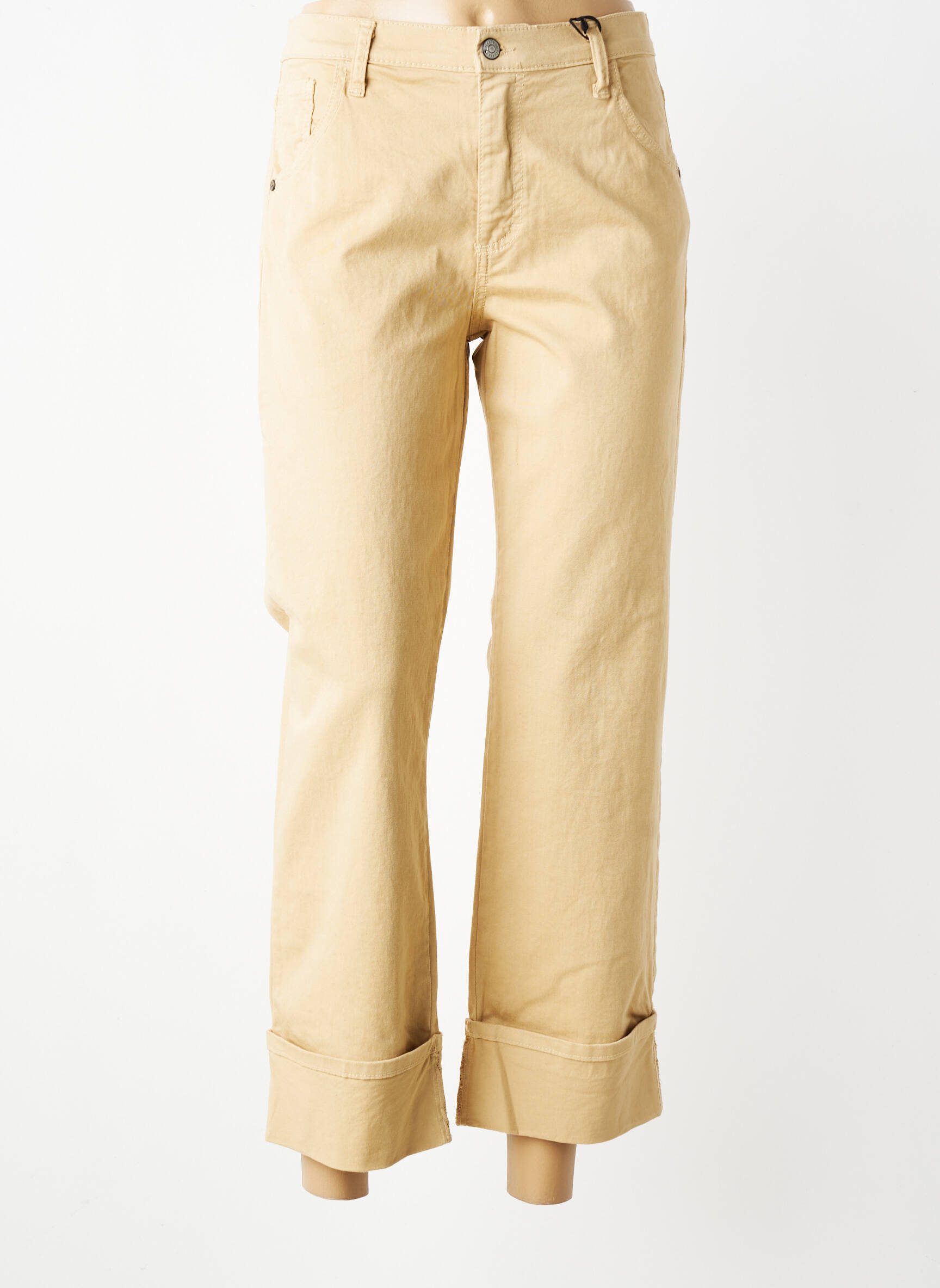 Pantalon drept elasticitate mărime normală bej PLEASE femeie