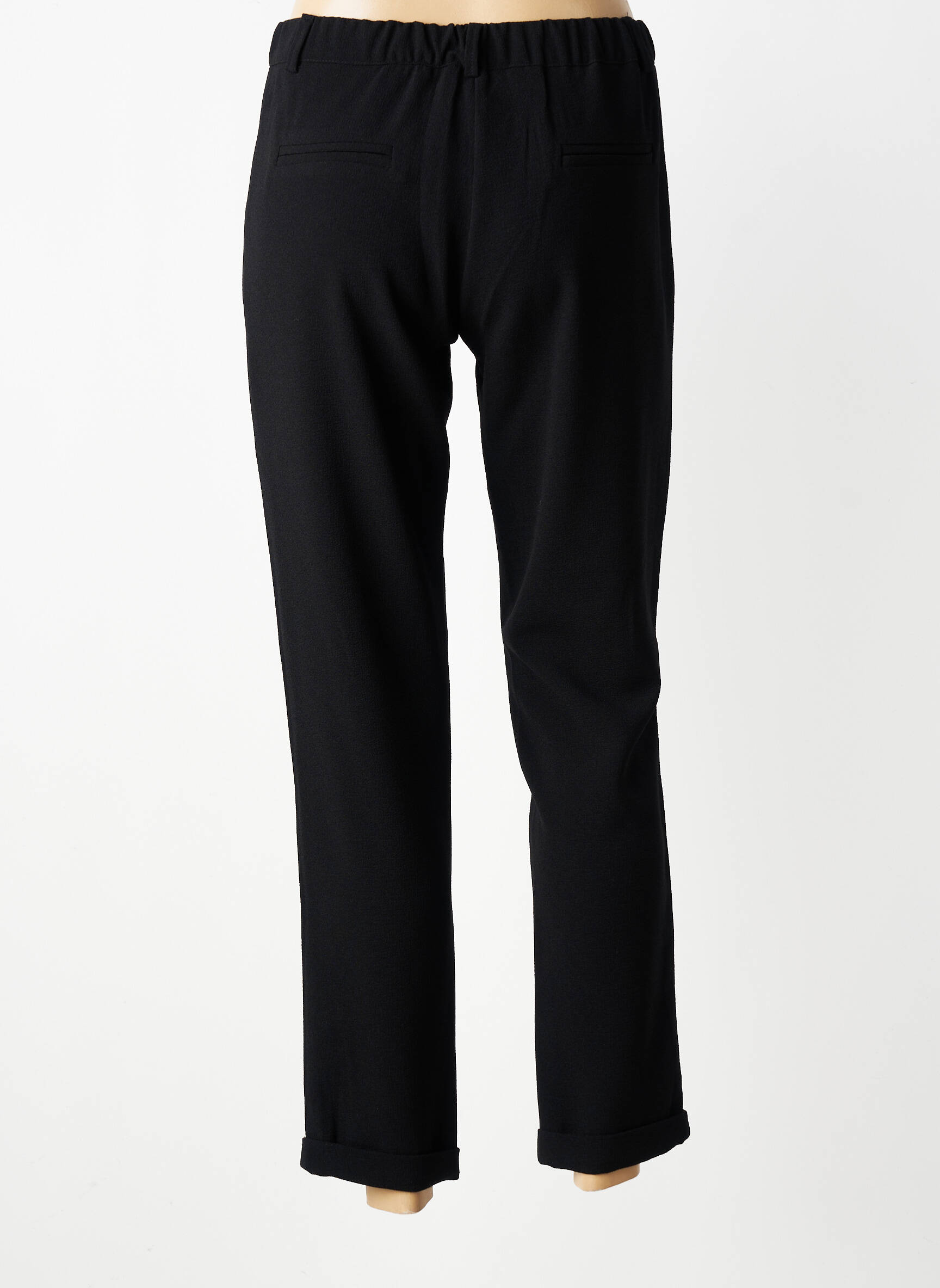 Pantalon 7/8 elasticitate mărime normală negru PAKO LITTO femeie