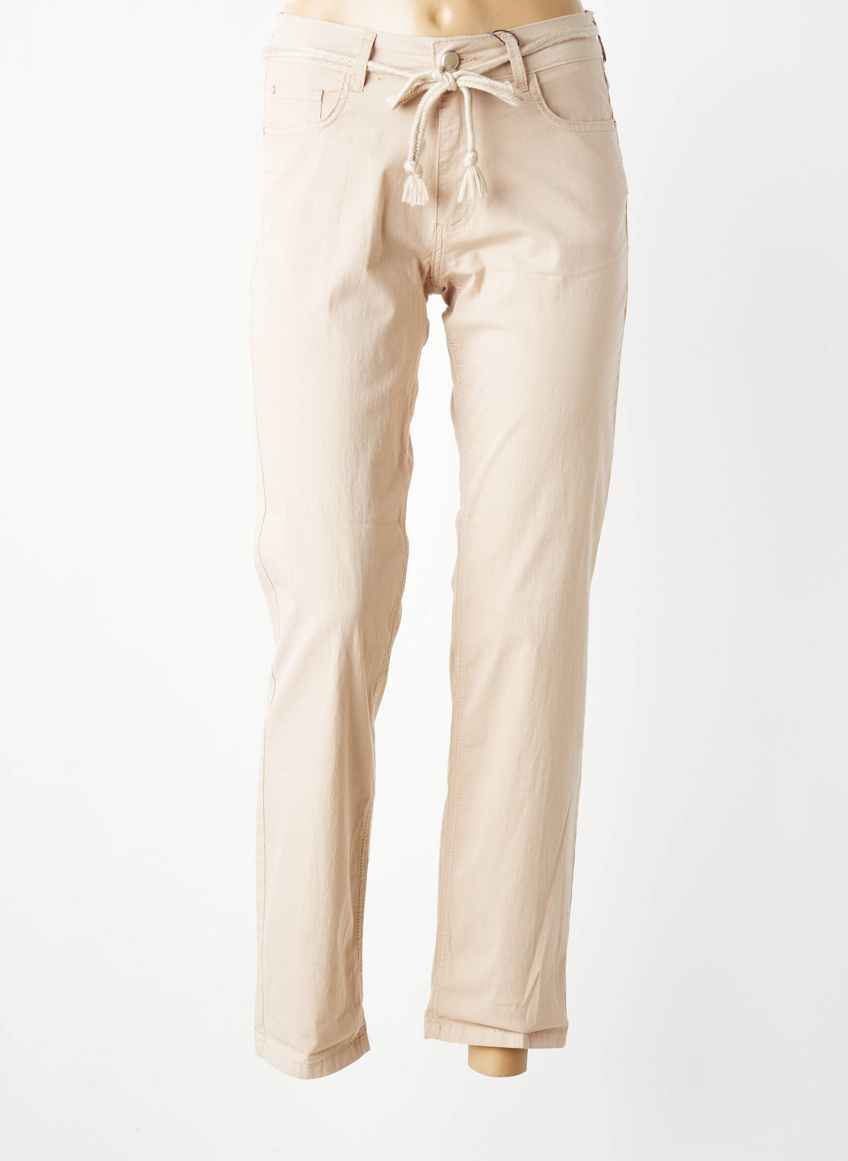 Pantalon drept elasticitate mărime normală bej PARA MI femeie