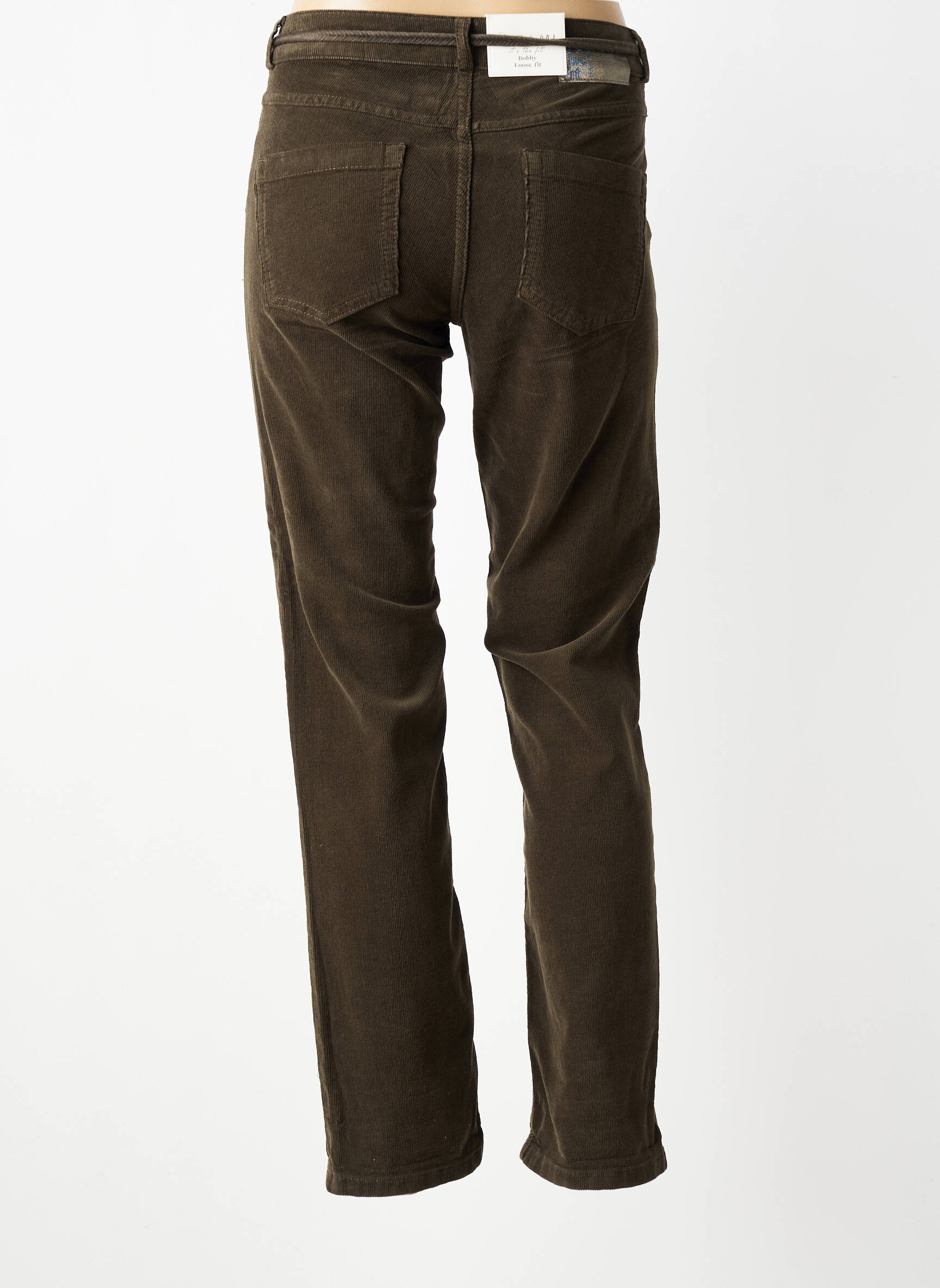 Pantalon drept elasticitate mărime normală verde PARA MI femeie