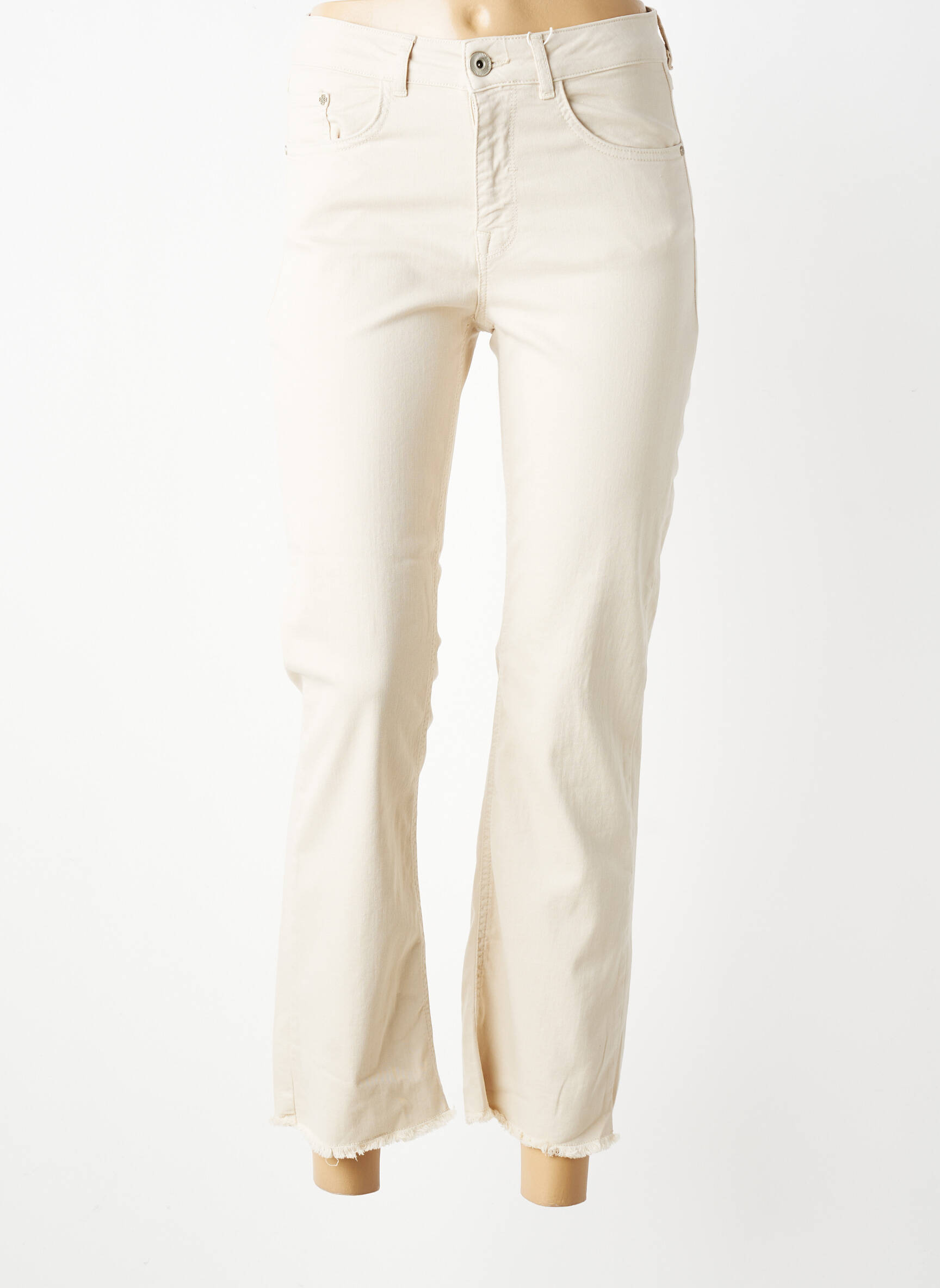 Pantalon 7/8 elasticitate mărime normală bej PARA MI femeie
