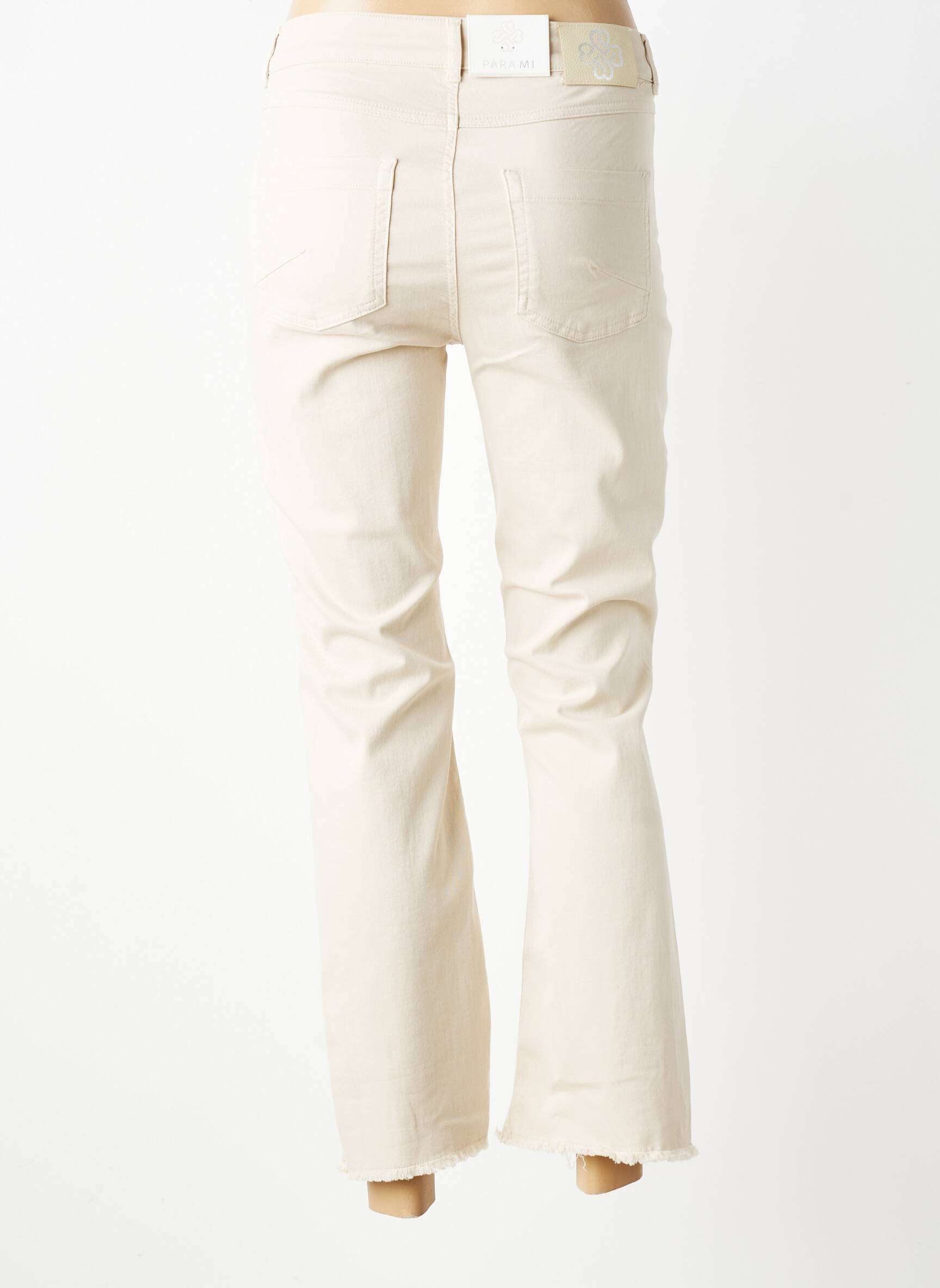 Pantalon 7/8 elasticitate mărime normală bej PARA MI femeie