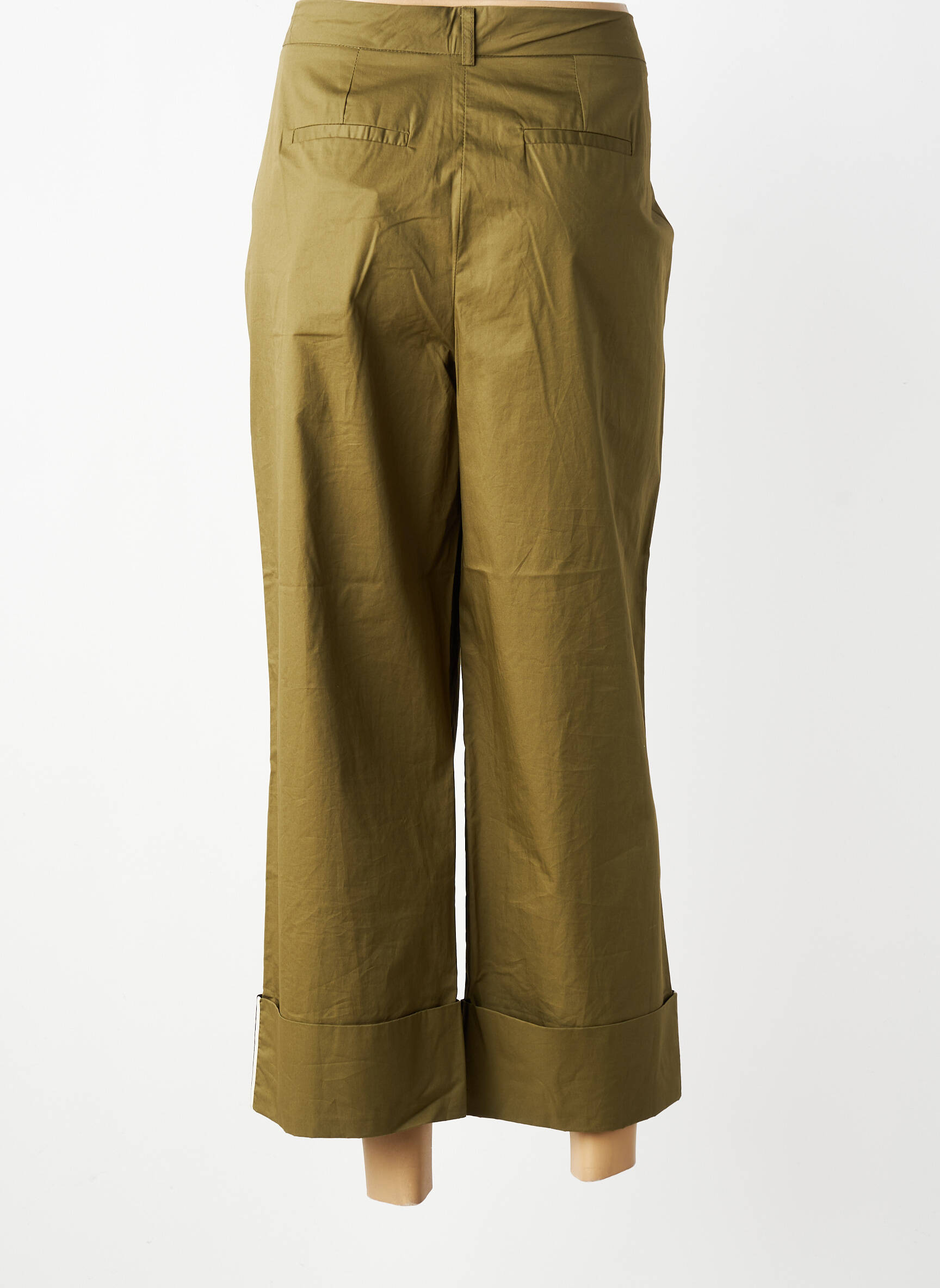 Pantalon 7/8 țesătură poplin mărime normală verde LOLA CASADEMUNT femeie