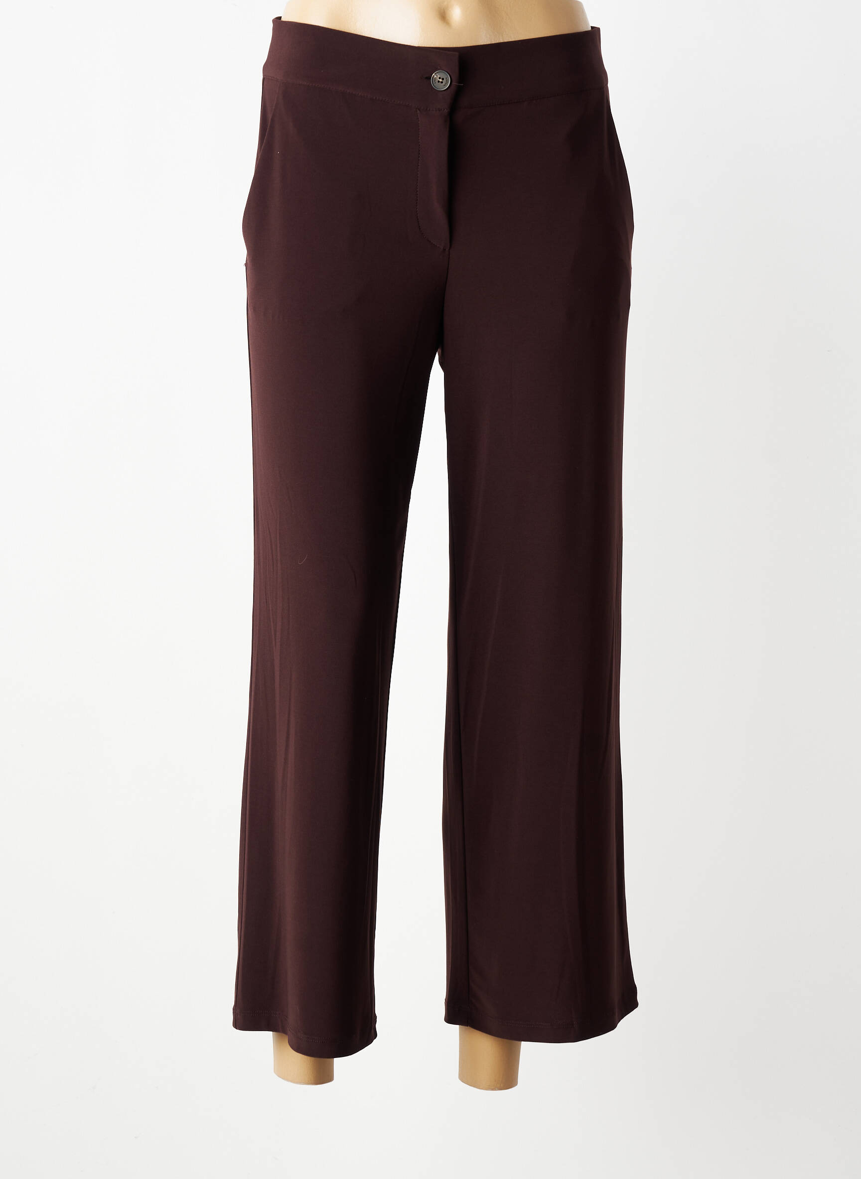 Pantalon 7/8 elasticitate mărime normală maro ANDAM femeie