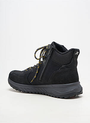 Adidași material neted vârf rotund negru RIEKER bărbat
