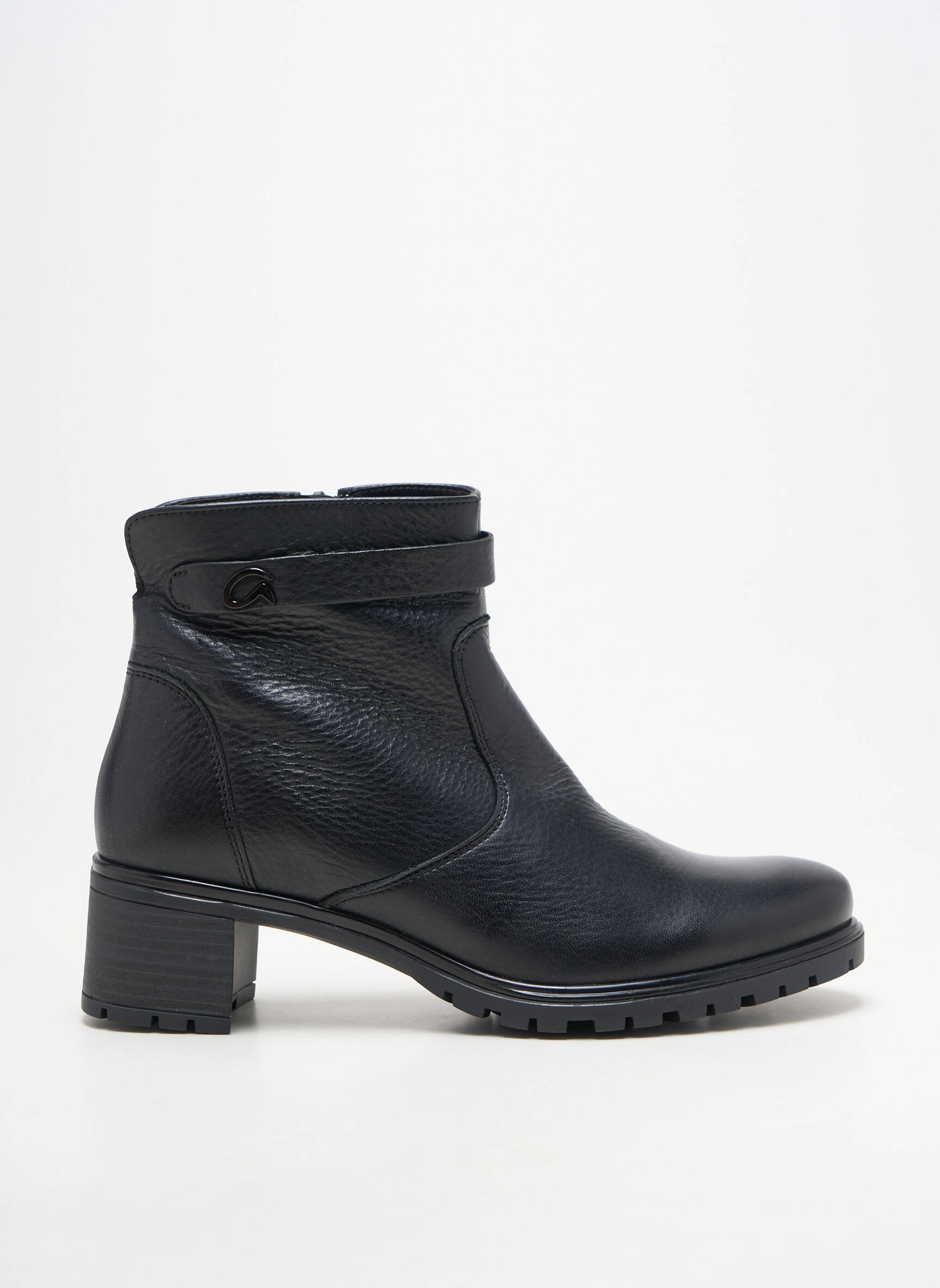 Botine/ghete material neted toc de 4 la 6 cm negru ARA femeie