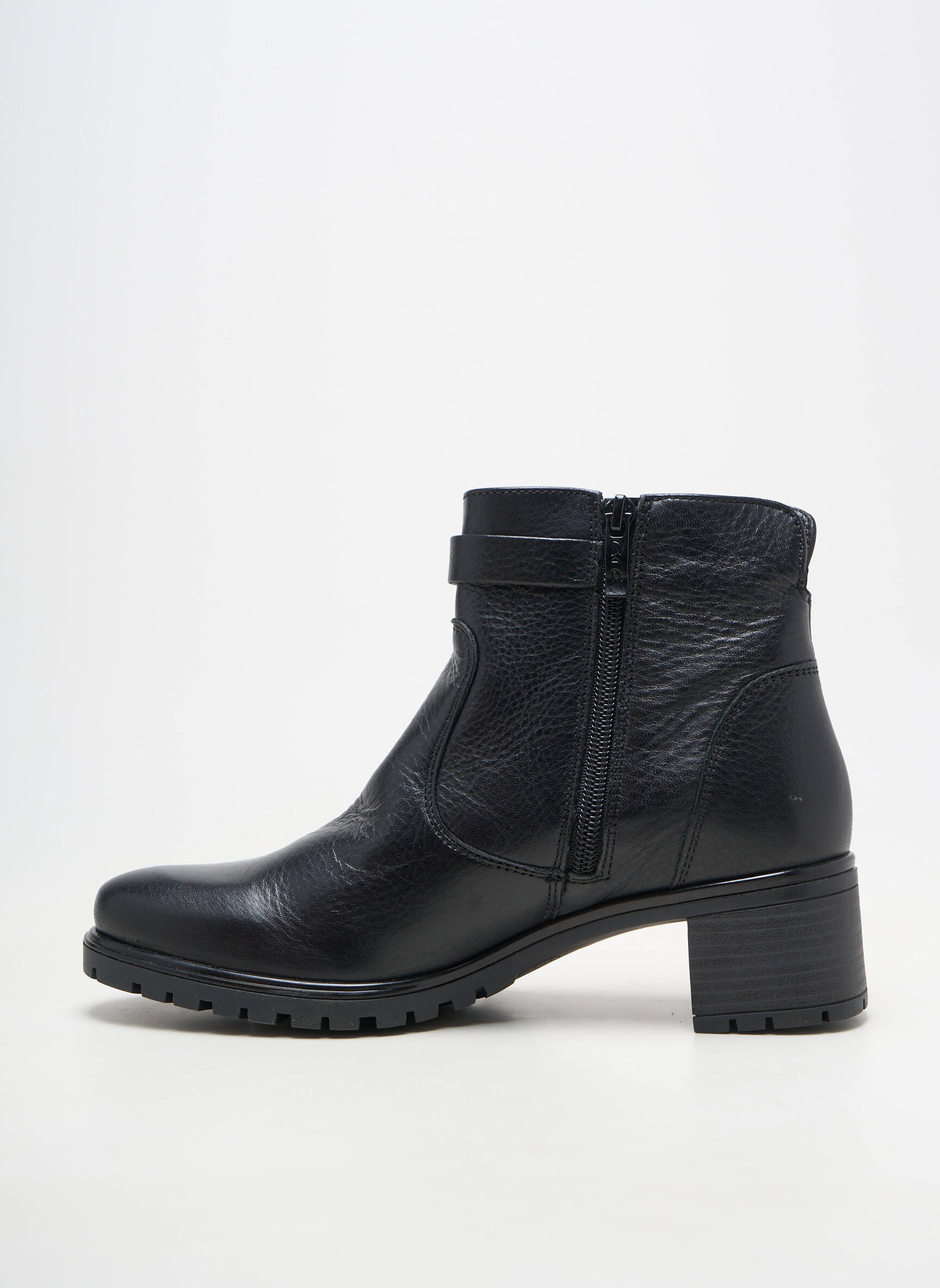 Botine/ghete material neted toc de 4 la 6 cm negru ARA femeie
