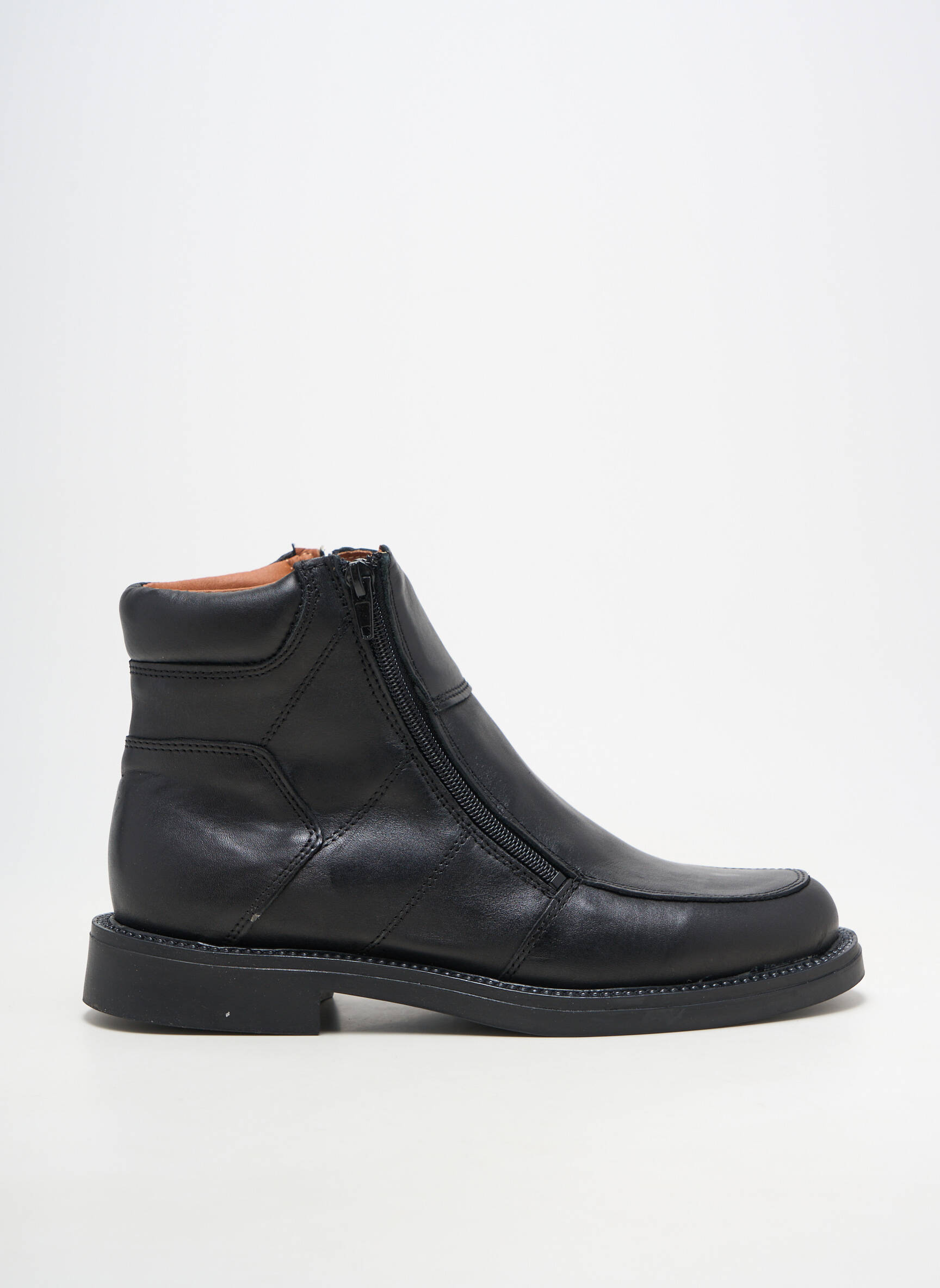 Botine/ghete material neted toc plat până la 3 cm negru ARIMA femeie