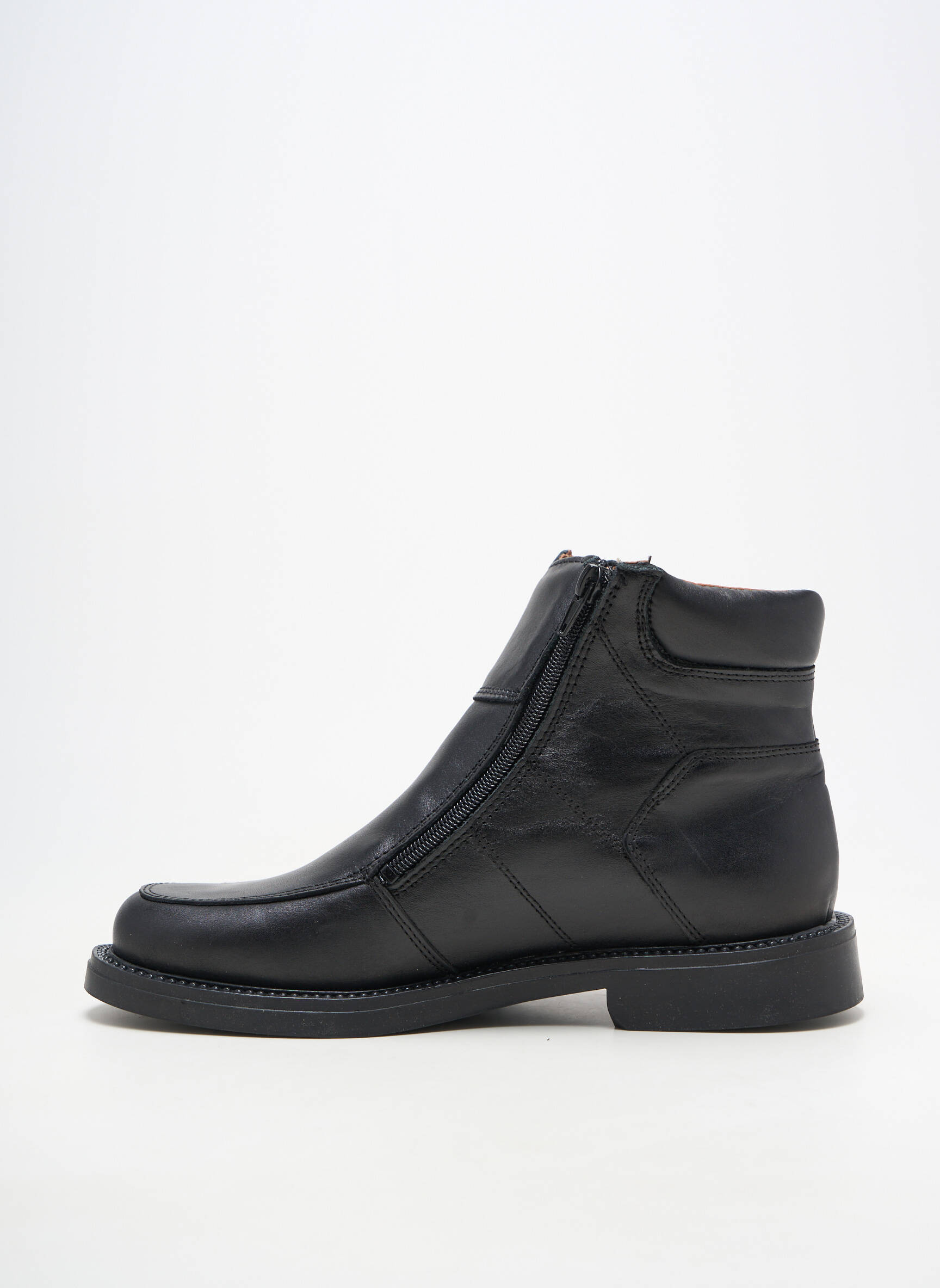 Botine/ghete material neted toc plat până la 3 cm negru ARIMA femeie