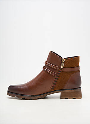Botine/ghete material neted toc de 4 la 6 cm maro CAPRICE femeie