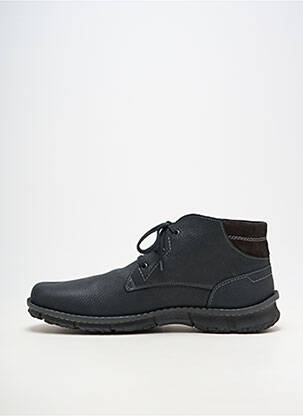 Adidași material neted vârf rotund negru JOSEF SEIBEL bărbat