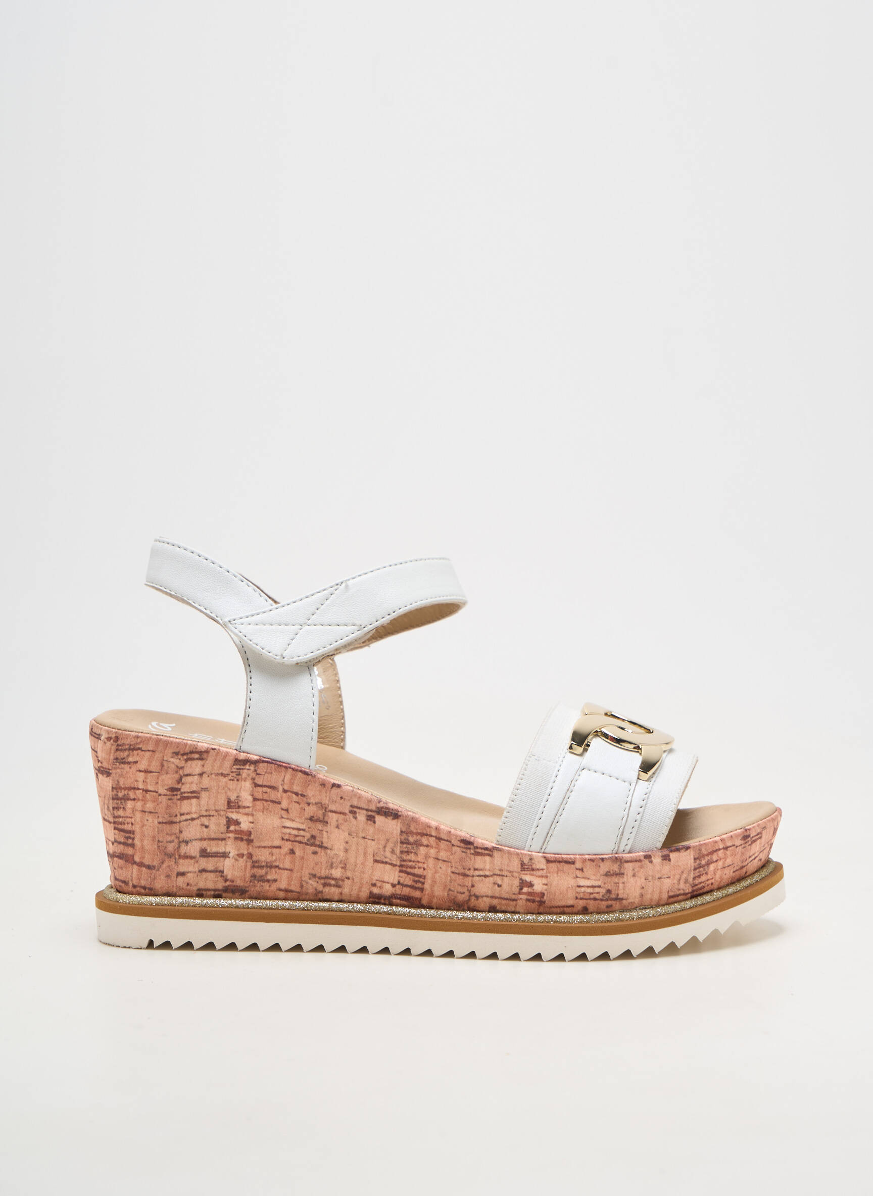 Sandale/pantofi decupați material neted toc de 7 la 9 cm alb ARA femeie