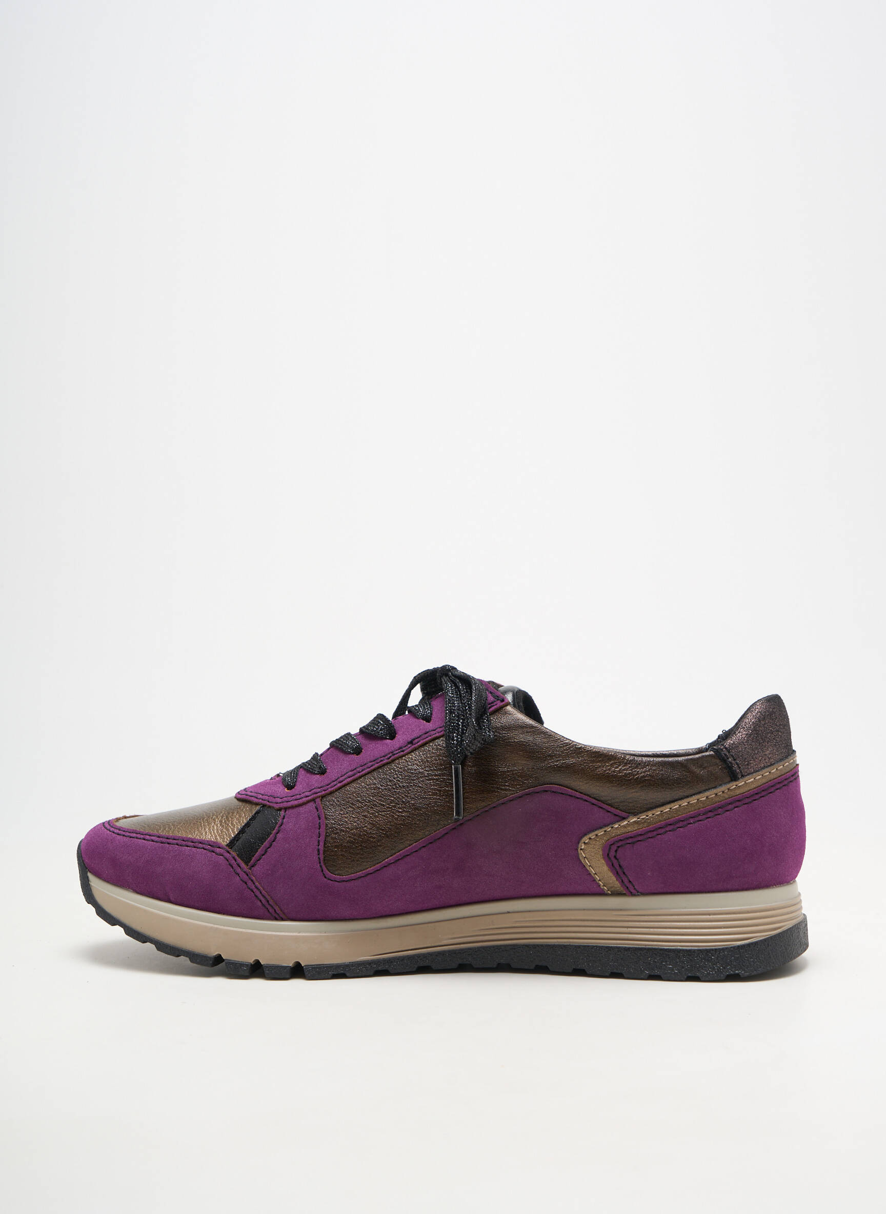 Adidași vârf rotund toc plat până la 3 cm violet RIEKER femeie