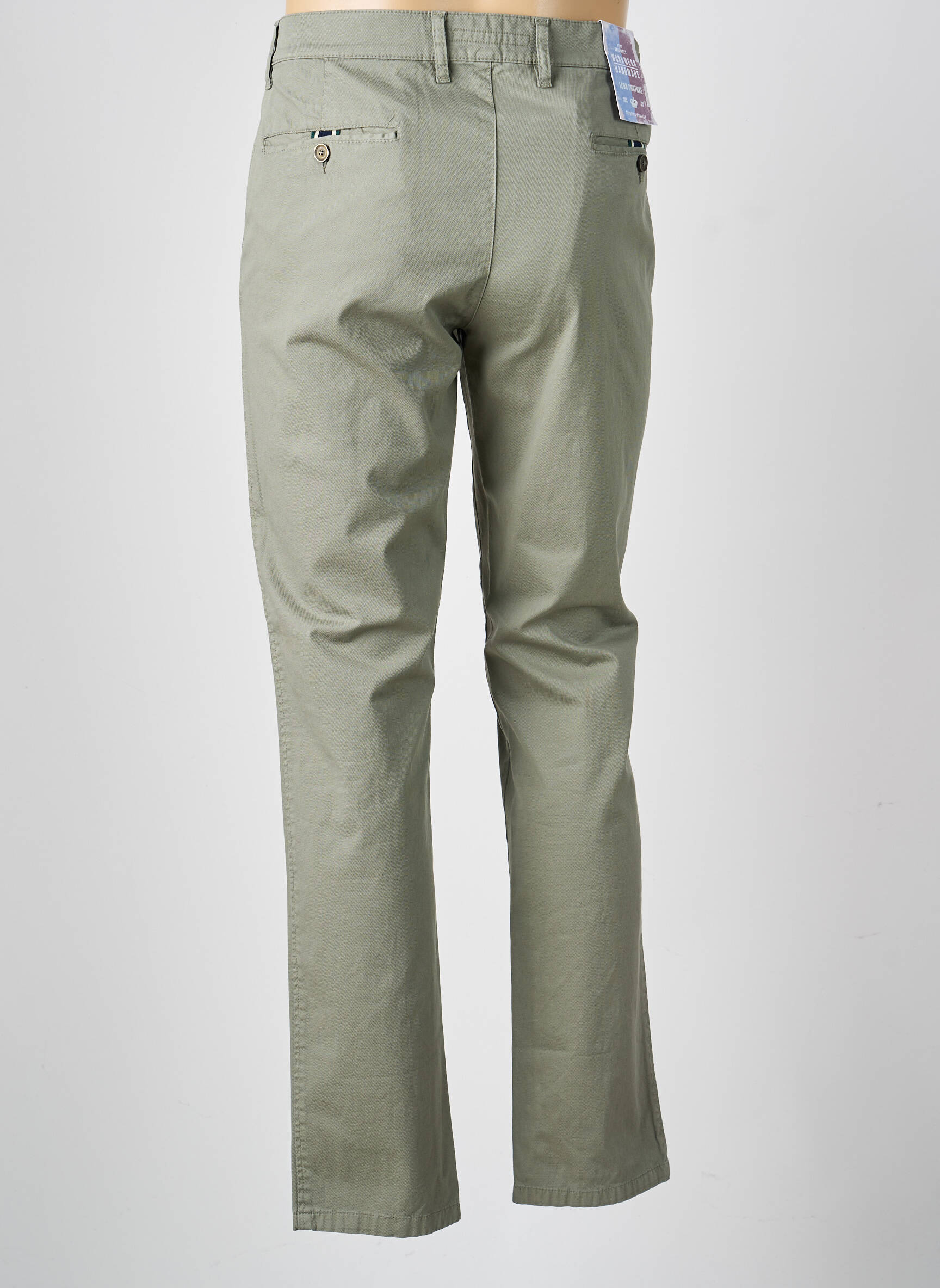 Pantalon chino buzunare mărime normală verde LCDN bărbat