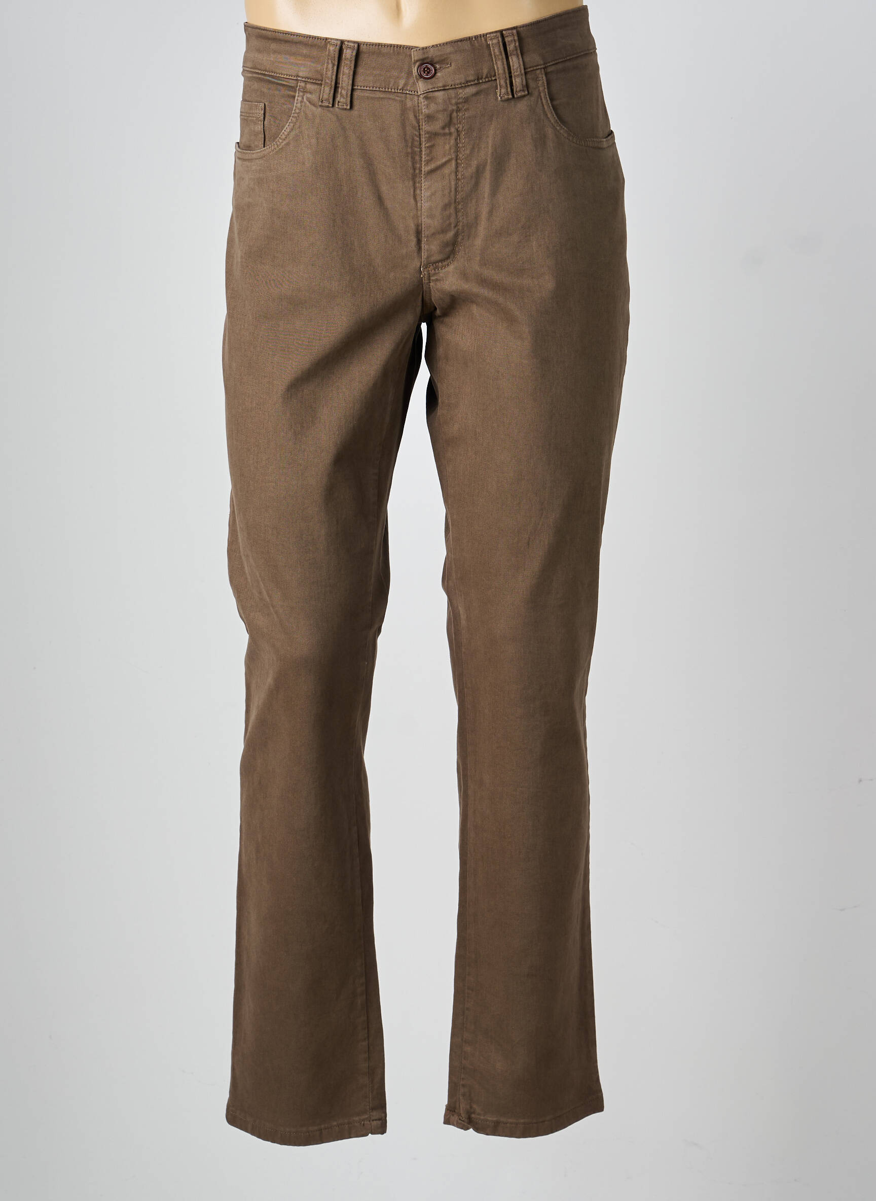 Pantalon drept elasticitate mărime normală maro LCDN bărbat