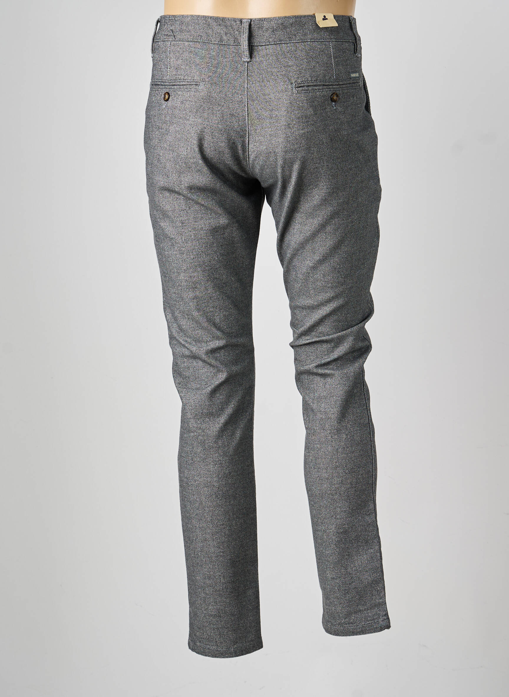 Pantalon chino țesătură melanj mărime normală gri IMPAQT bărbat