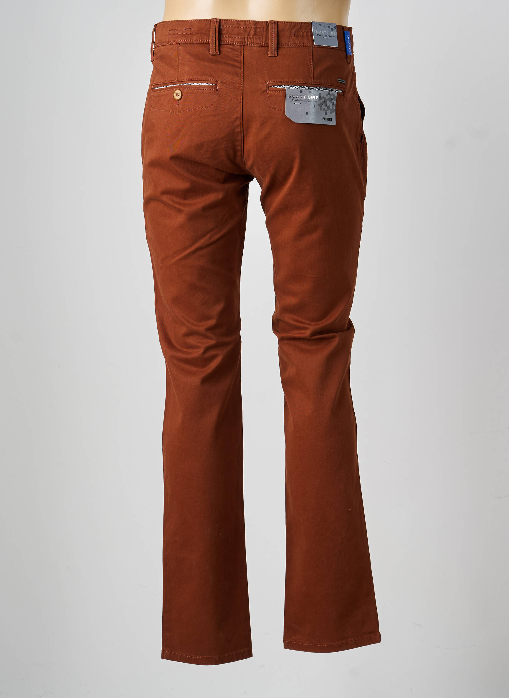 Pantalon chino elasticitate mărime normală maro PIONEER bărbat