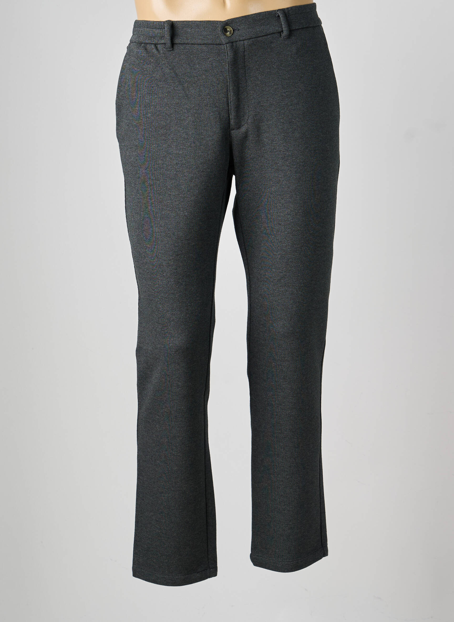 Pantalon chino țesătură melanj mărime normală gri LCDN bărbat