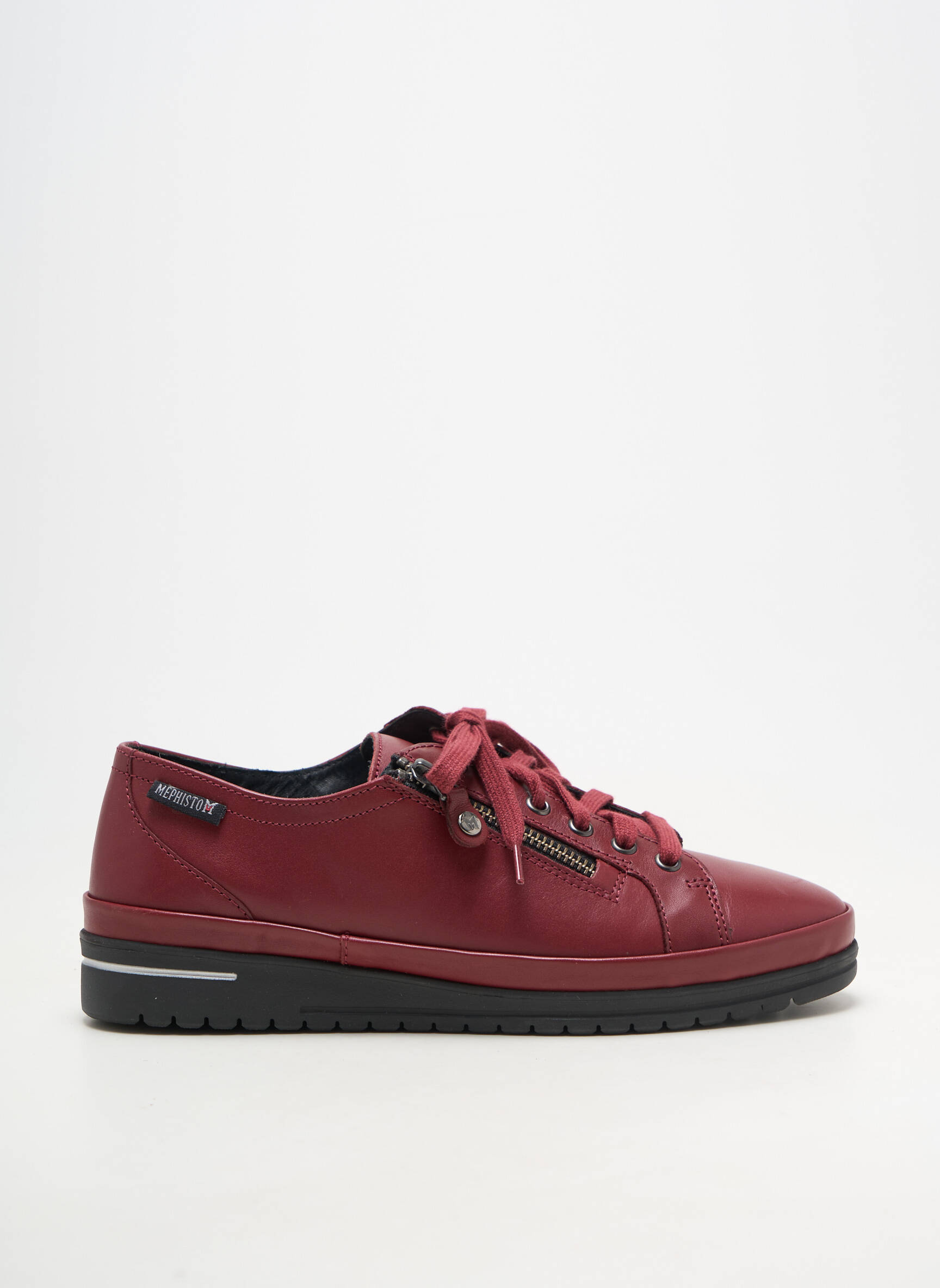 Adidași material neted toc plat până la 3 cm roșu MEPHISTO femeie