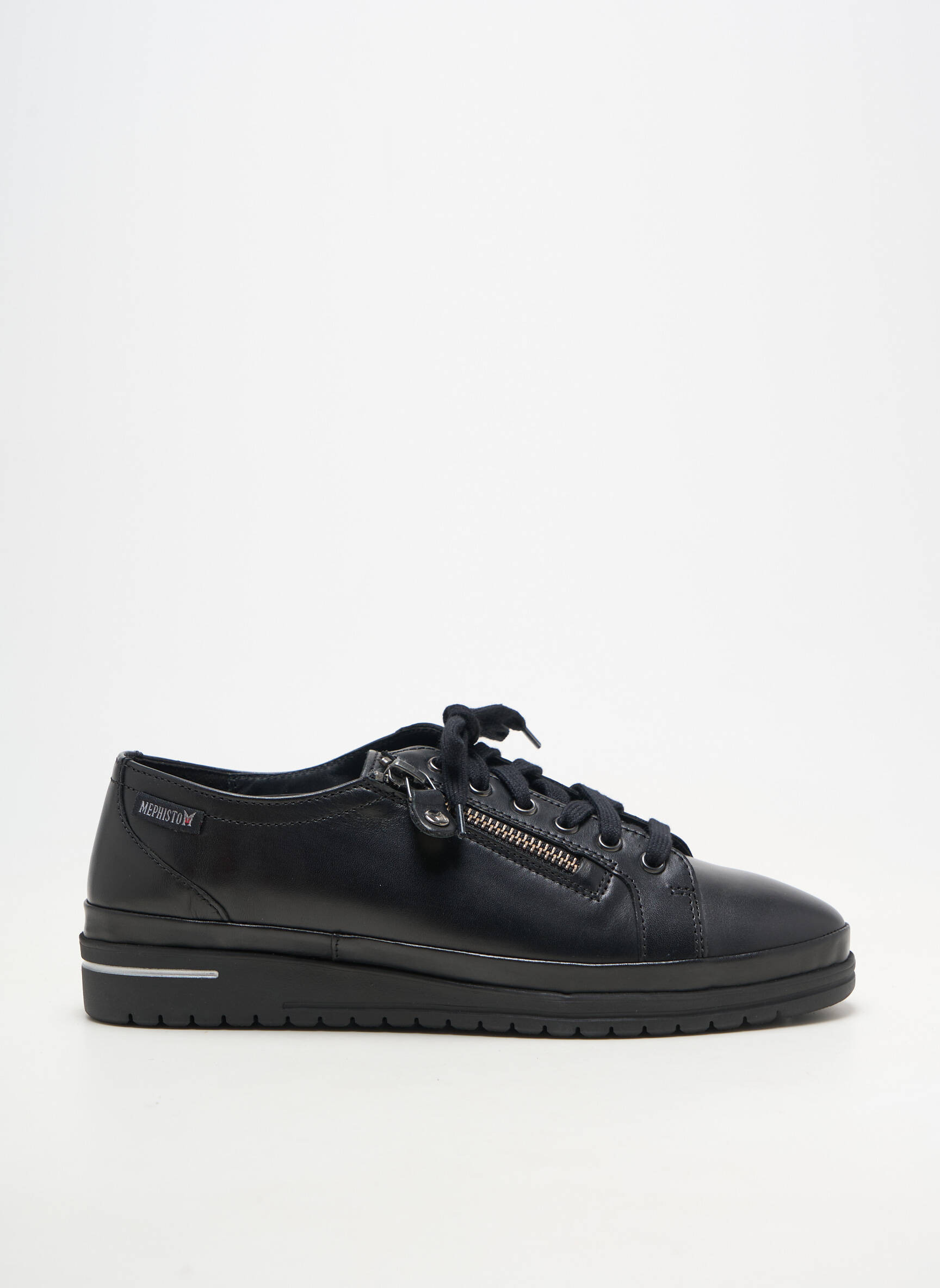 Adidași material neted toc plat până la 3 cm negru MEPHISTO femeie