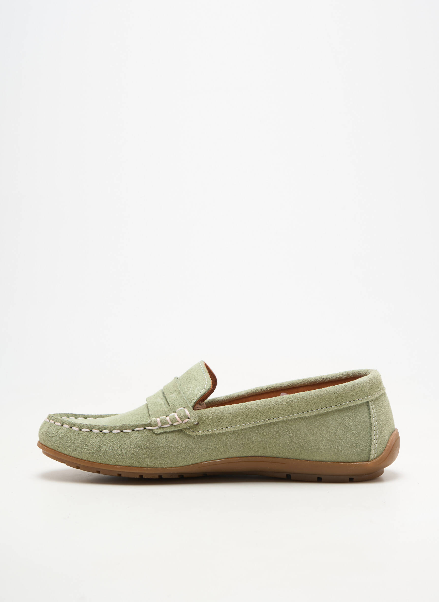 Mocasini vârf rotund toc plat până la 3 cm verde ORLAND femeie