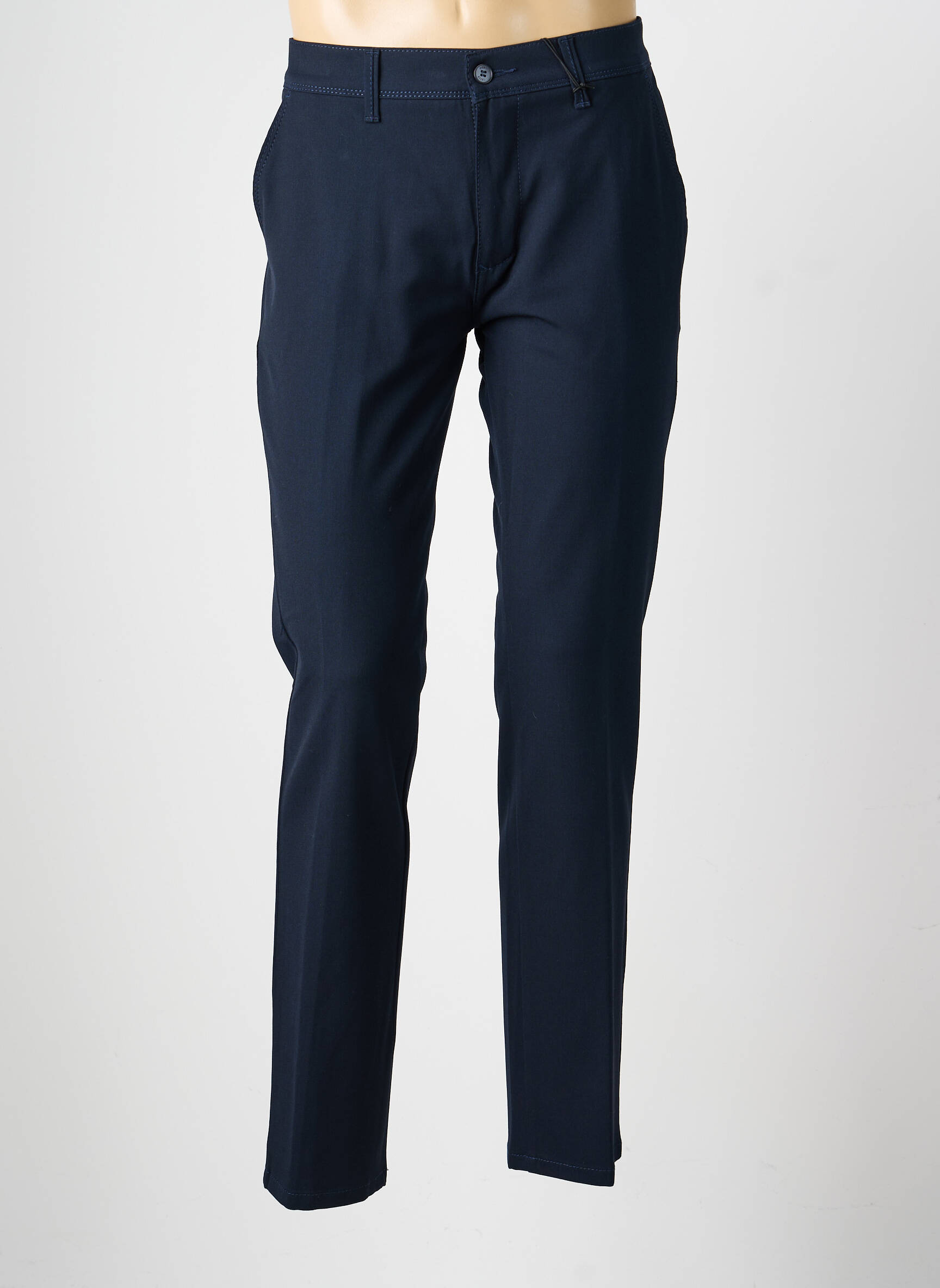 Pantalon chino țesătură poplin mărime normală albastru PIONEER bărbat