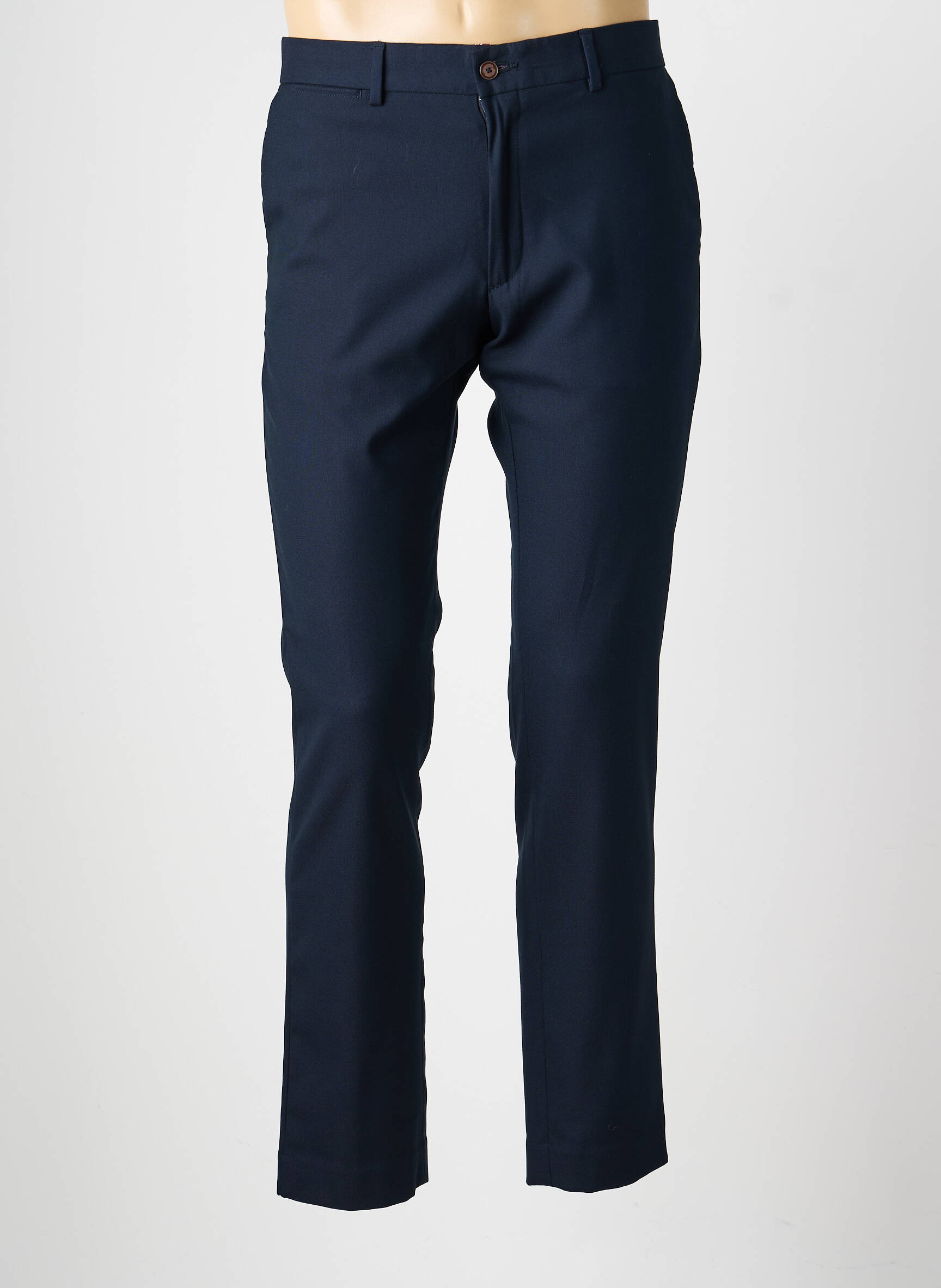 Pantalon slim talie cu cleme mărime normală albastru LCDN bărbat