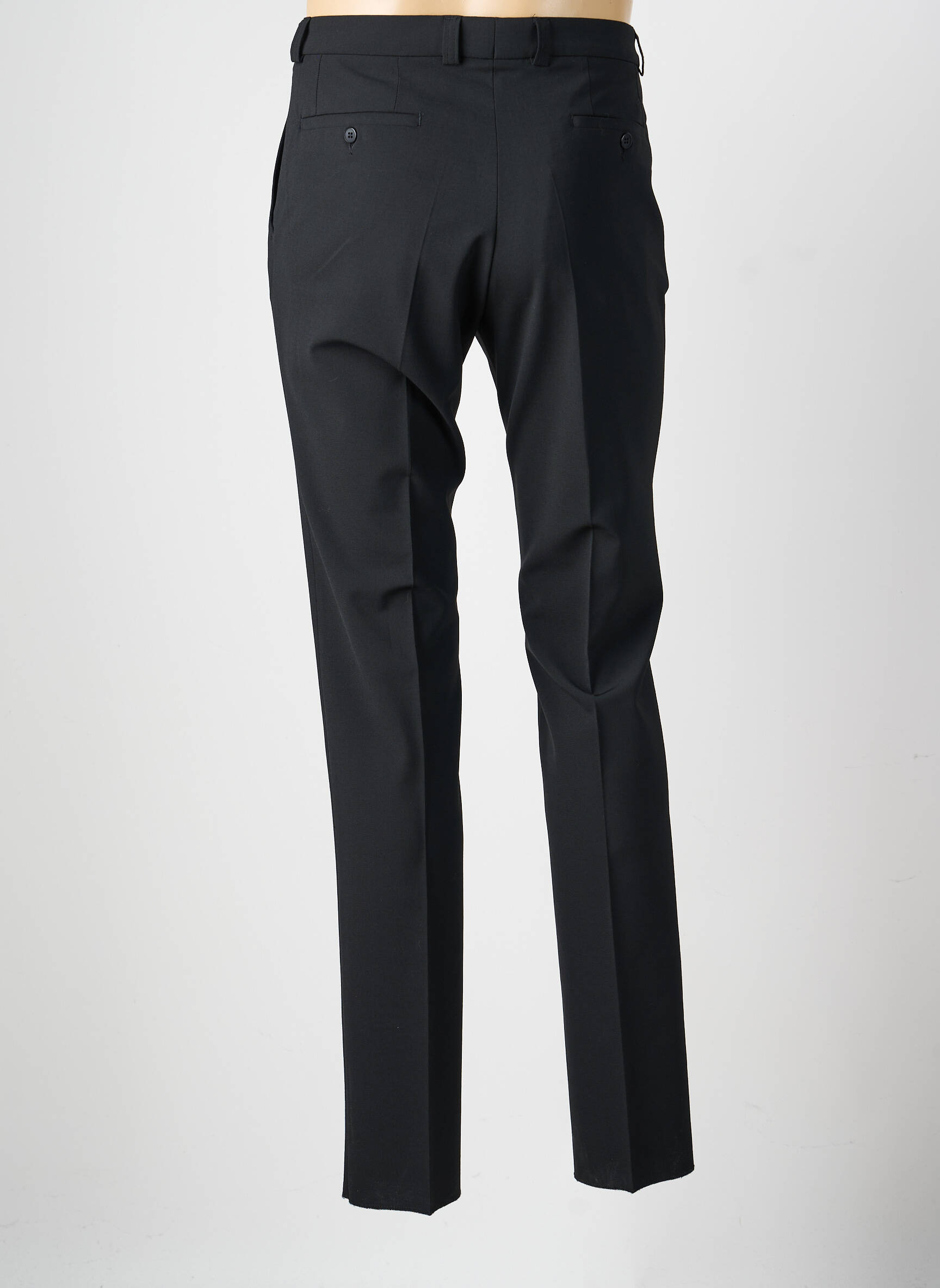 Pantalon slim talie cu cleme mărime normală negru GIANNI MARCO bărbat