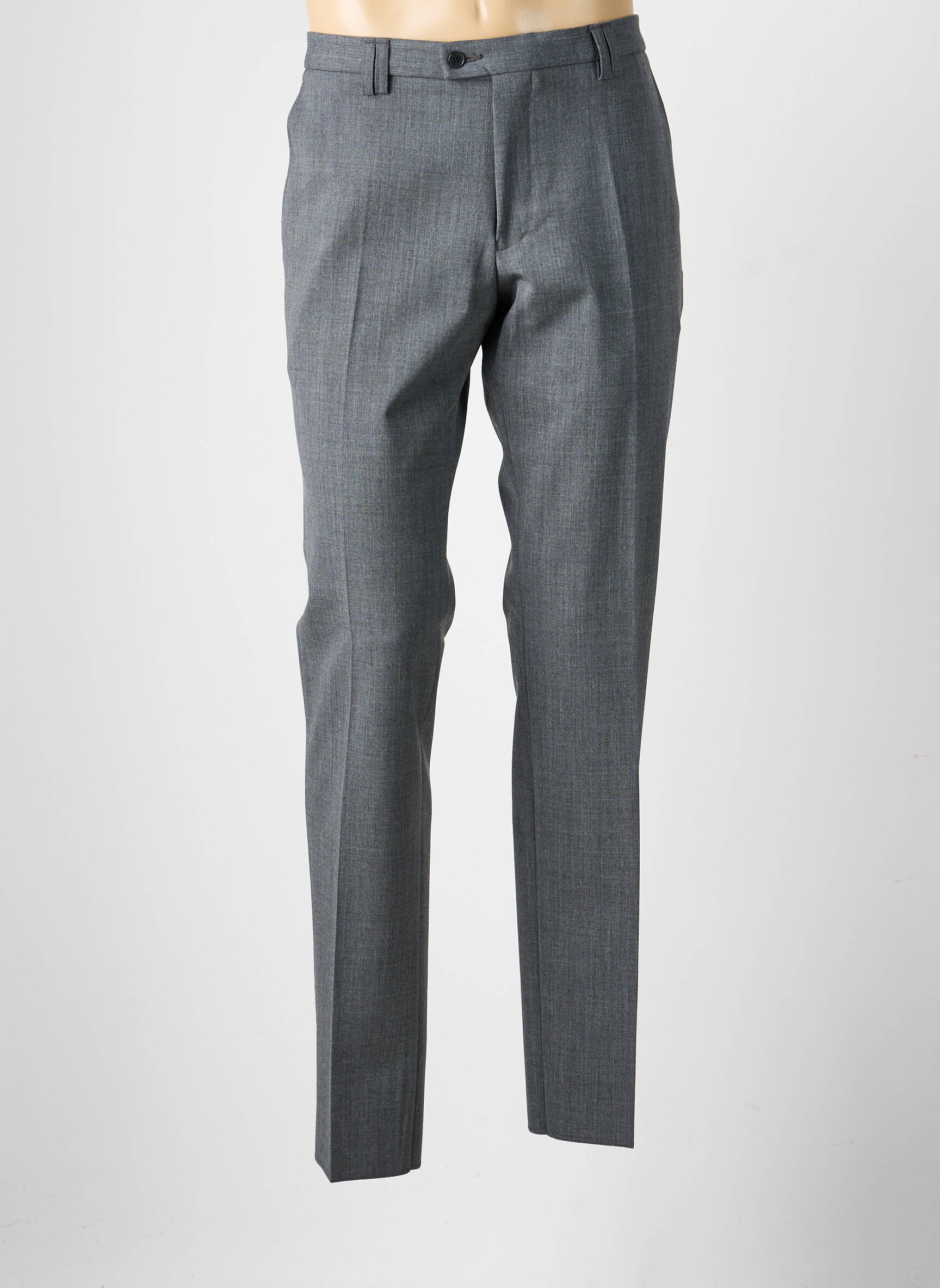 Pantalon slim țesătură melanj mărime normală gri GIANNI MARCO bărbat