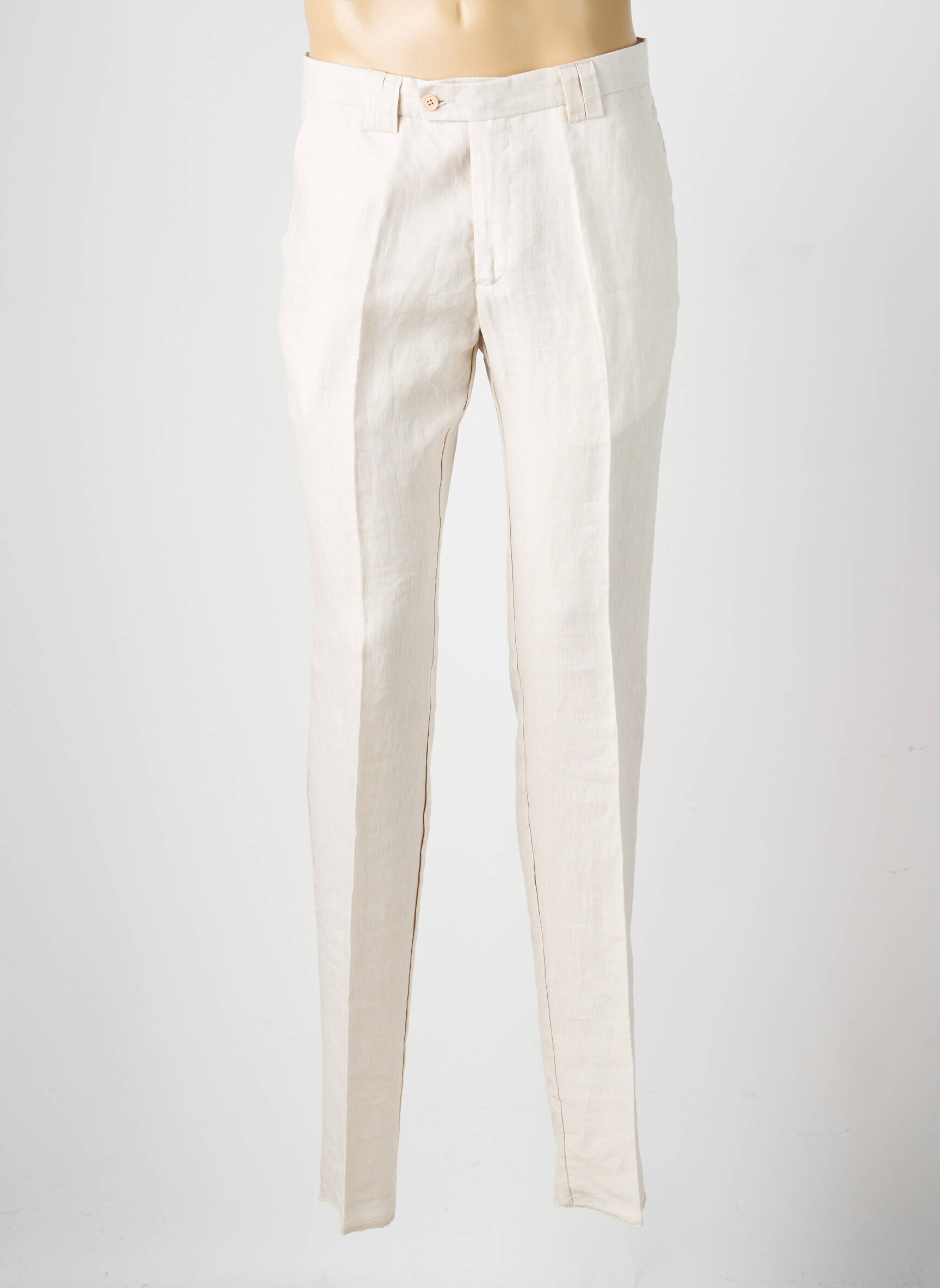 Pantalon slim talie cu cleme mărime normală bej GIANNI MARCO bărbat