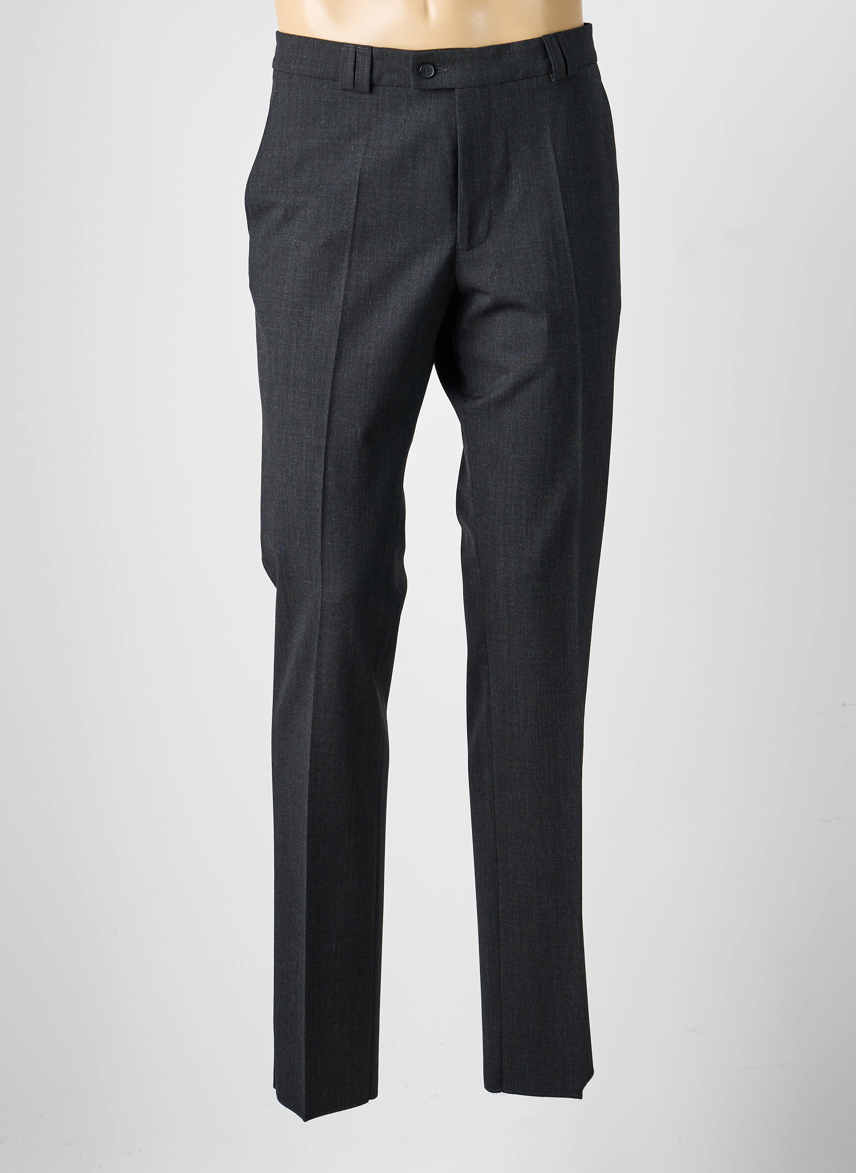 Pantalon slim țesătură melanj mărime normală gri GIANNI MARCO bărbat