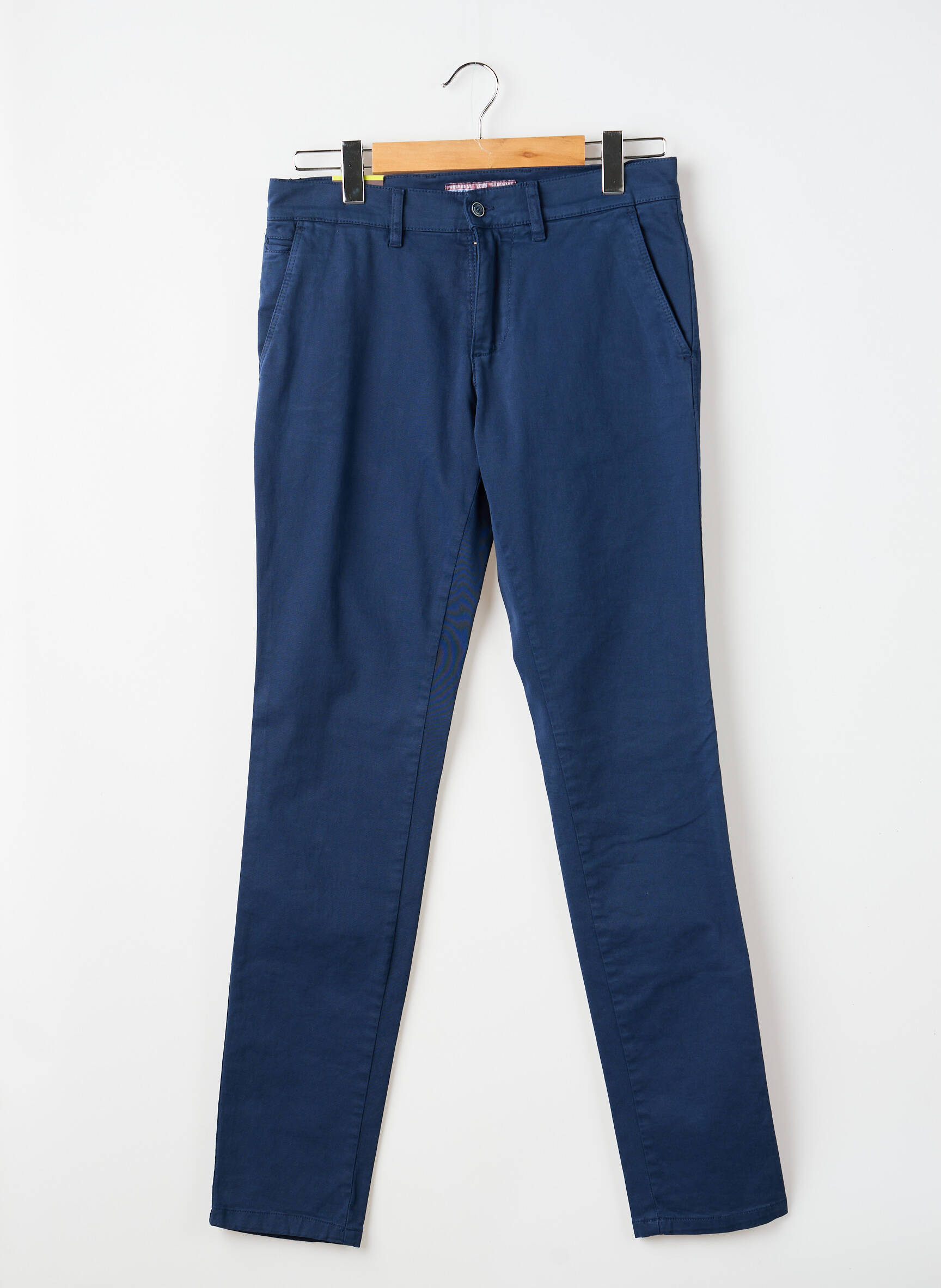 Pantalon chino țesătură poplin mărime normală albastru LCDN bărbat