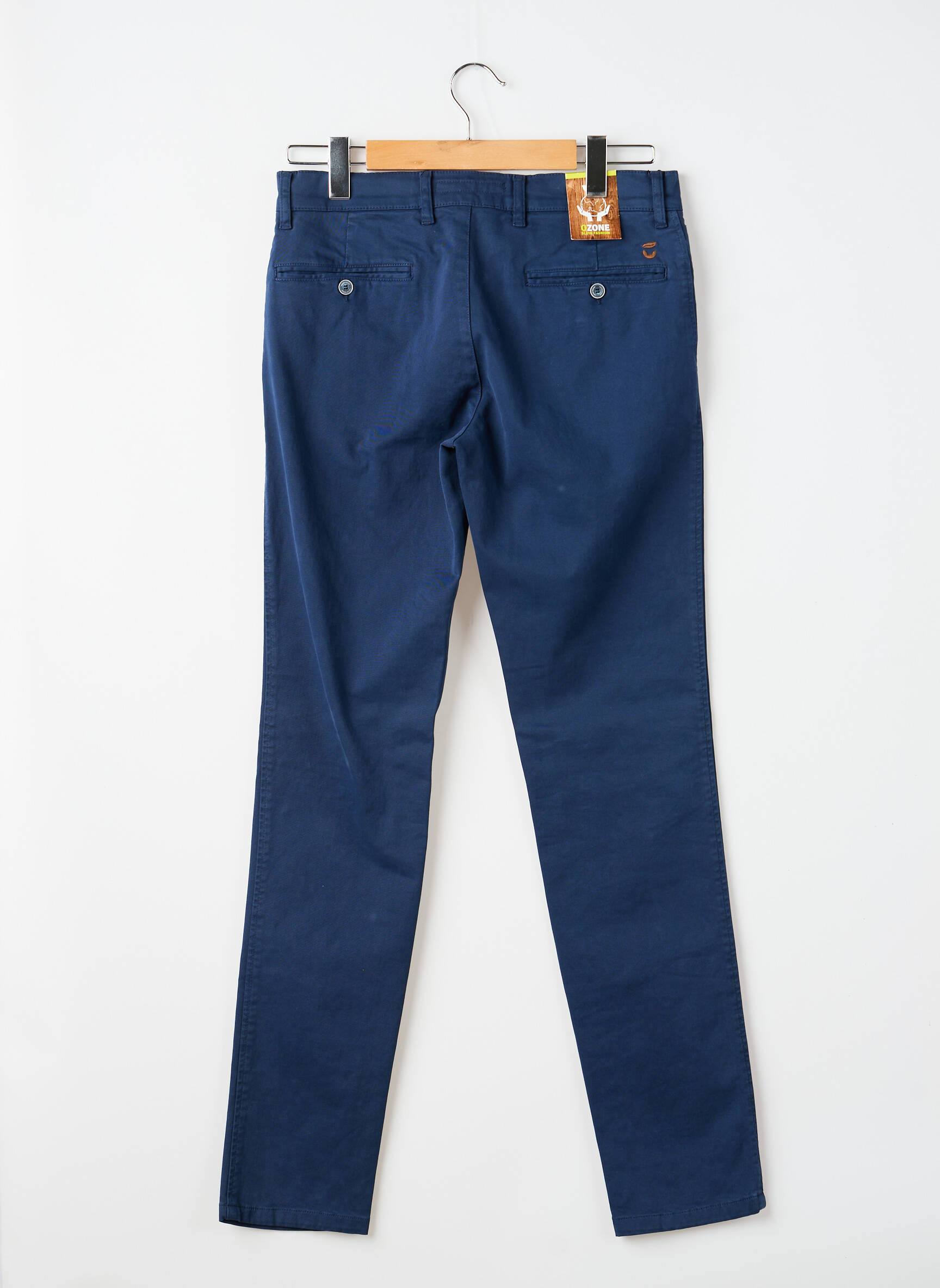 Pantalon chino țesătură poplin mărime normală albastru LCDN bărbat