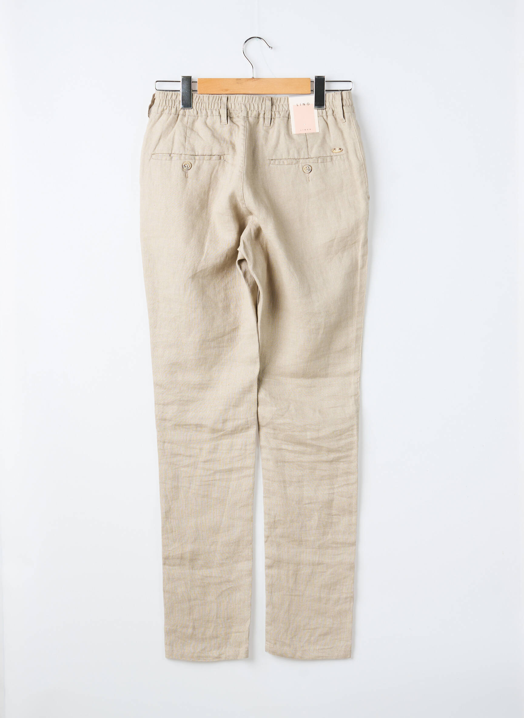 Pantalon chino buzunare mărime normală bej LCDN bărbat