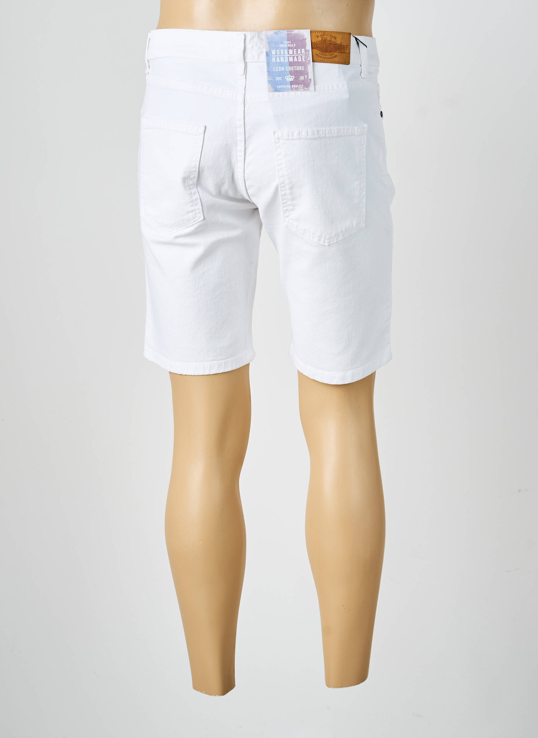 Bermudă țesătură denim mărime normală alb LCDN bărbat
