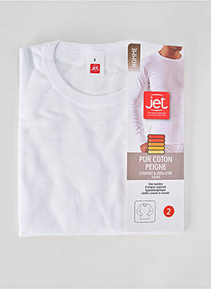 Tricou croială cambrată mâneci lungi alb JET bărbat