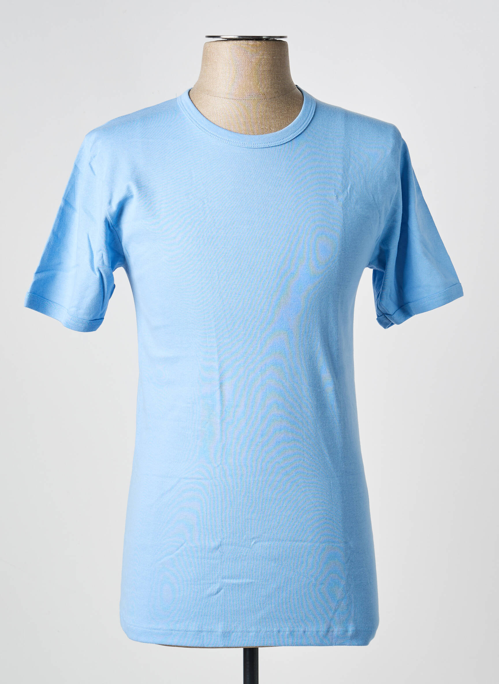 Tricou croială cambrată mâneci scurte albastru JET bărbat